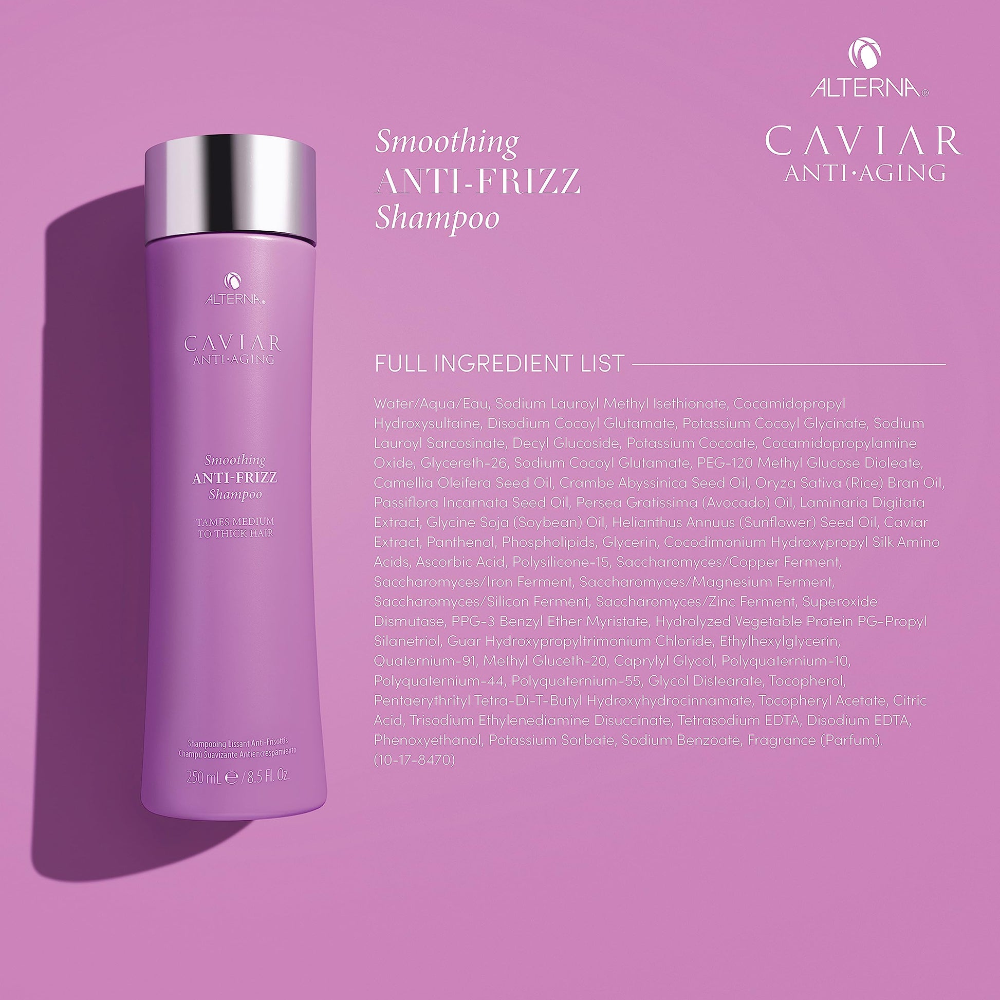 Orchid CAVIAR Anti-Aging Smoothing Anti-Frizz Shampoo 33.8 Fl Oz| For Medium, Thick Hair | Smooths Hair, Tames Frizz | Sulfate Free