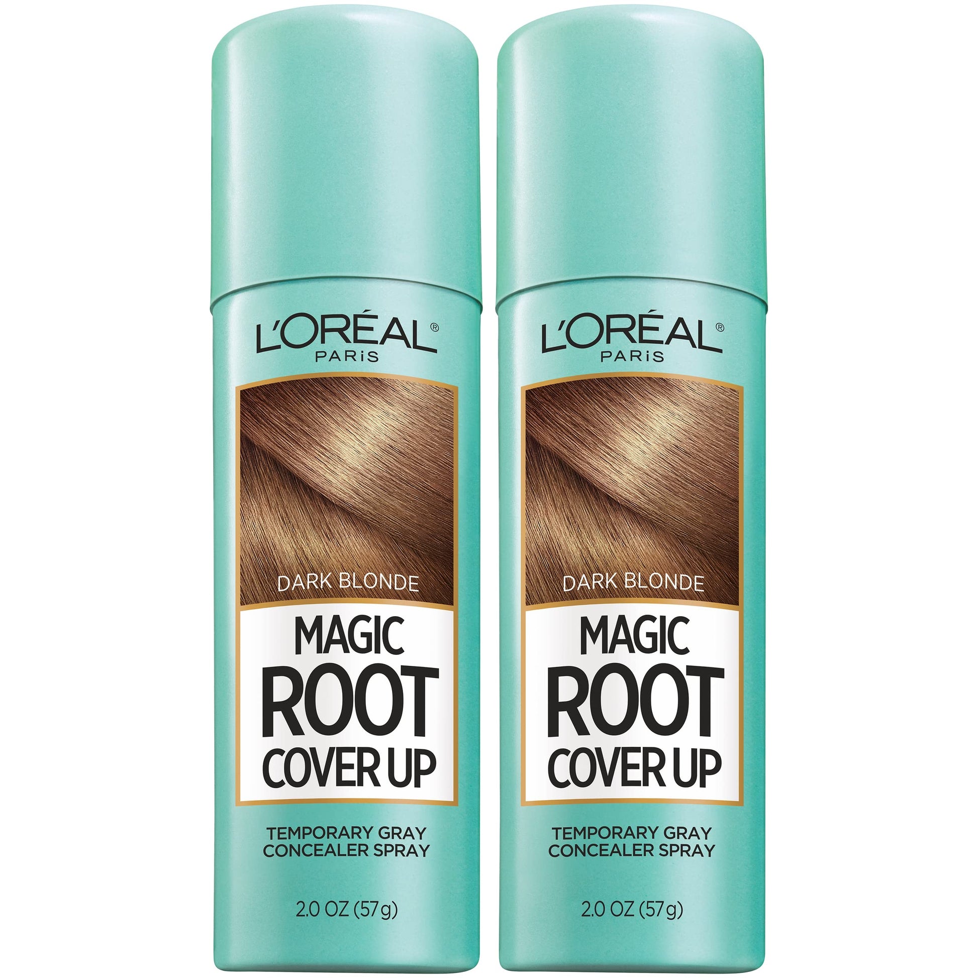 Medium Aquamarine L'Oreal Paris Hair Color Root Cover Up Hair Dye Dark Blonde 2 Ounce (Pack of 2) (Packaging May Vary)