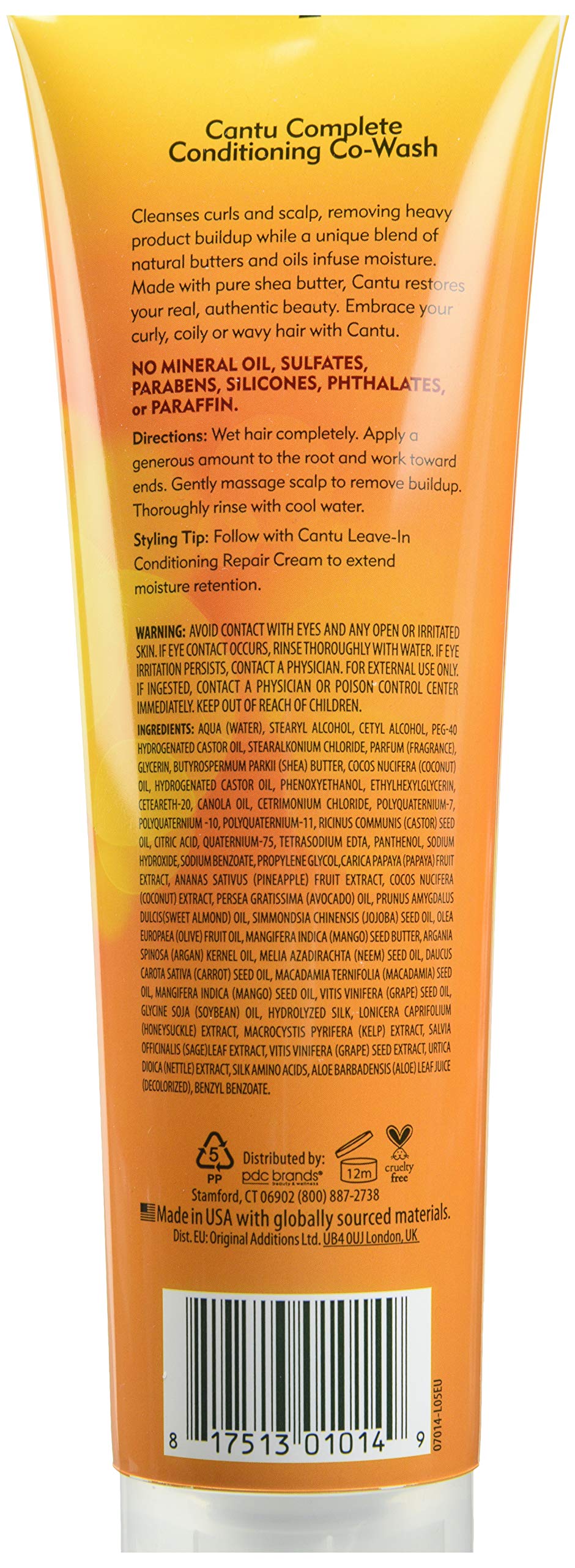 White Smoke Cantu Shea Butter for Natural Hair Complete Conditioning Co-Wash, 10 Ounce