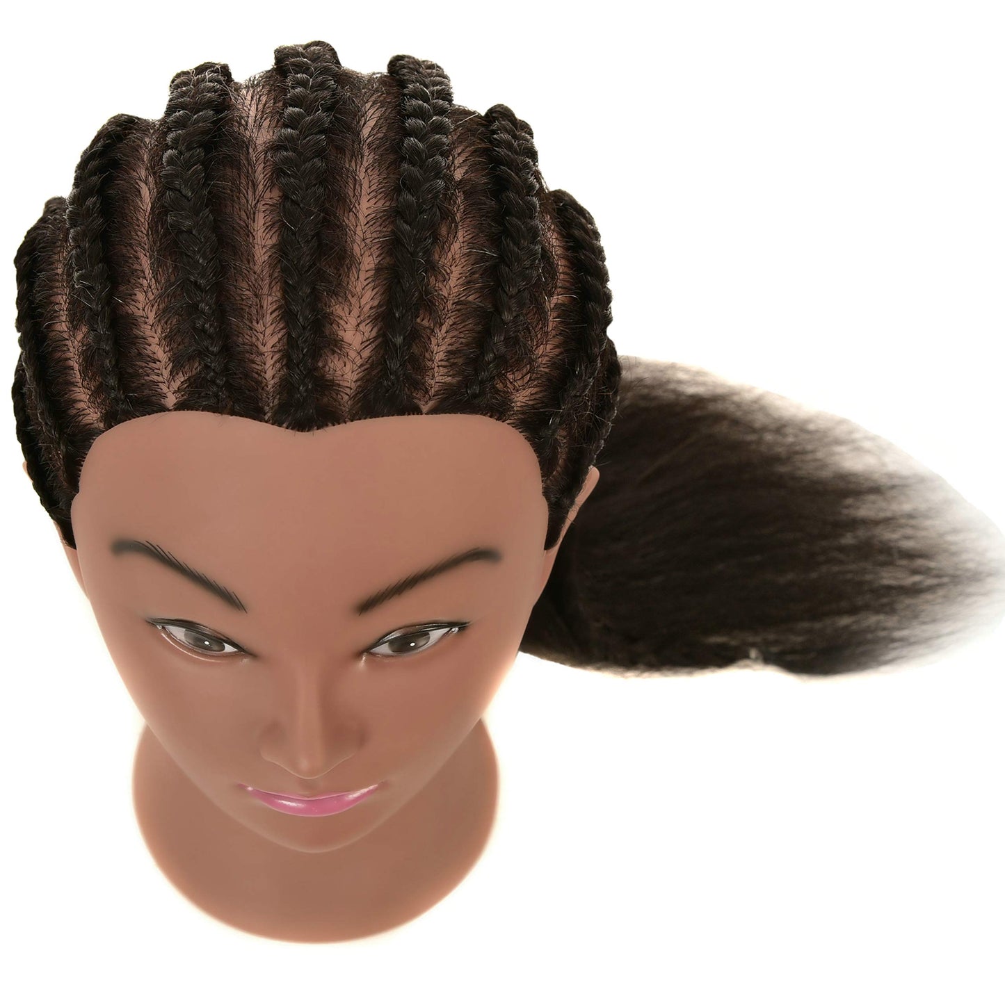 White Smoke LOHXINHAIR Real 100% Human Hair Mannequin Head with Stand for Hairdresser Practice Braiding Styling Cosmetology Manikin Doll Training Head