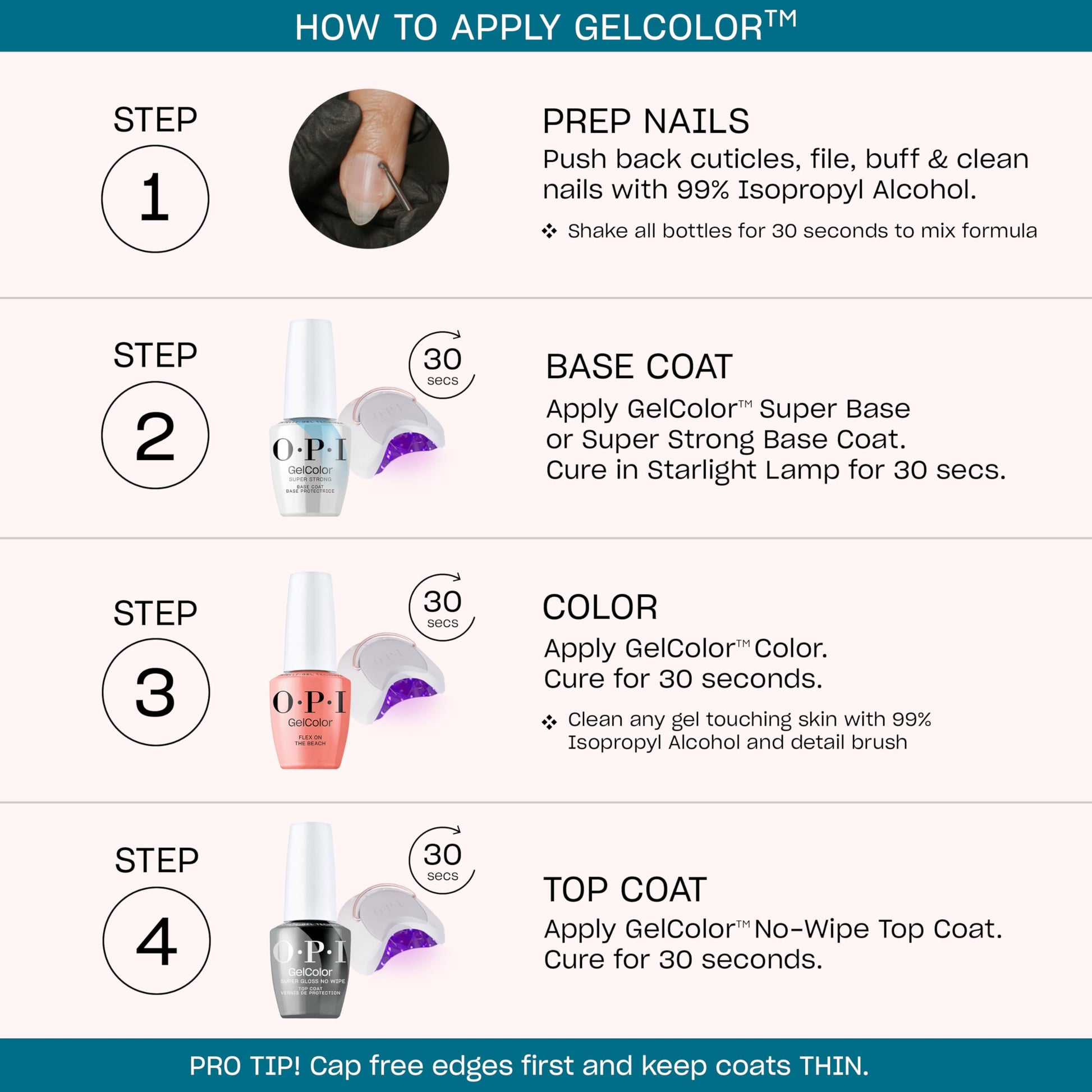 White Smoke OPI GelColor Let's Be Friends! | Opaque Soft Cool Pink Crème LED Cure Gel Nail Polish | Salon-Quality Shine, Long-Lasting Wear | Vegan & HEMA Free | 0.5 Fl Oz