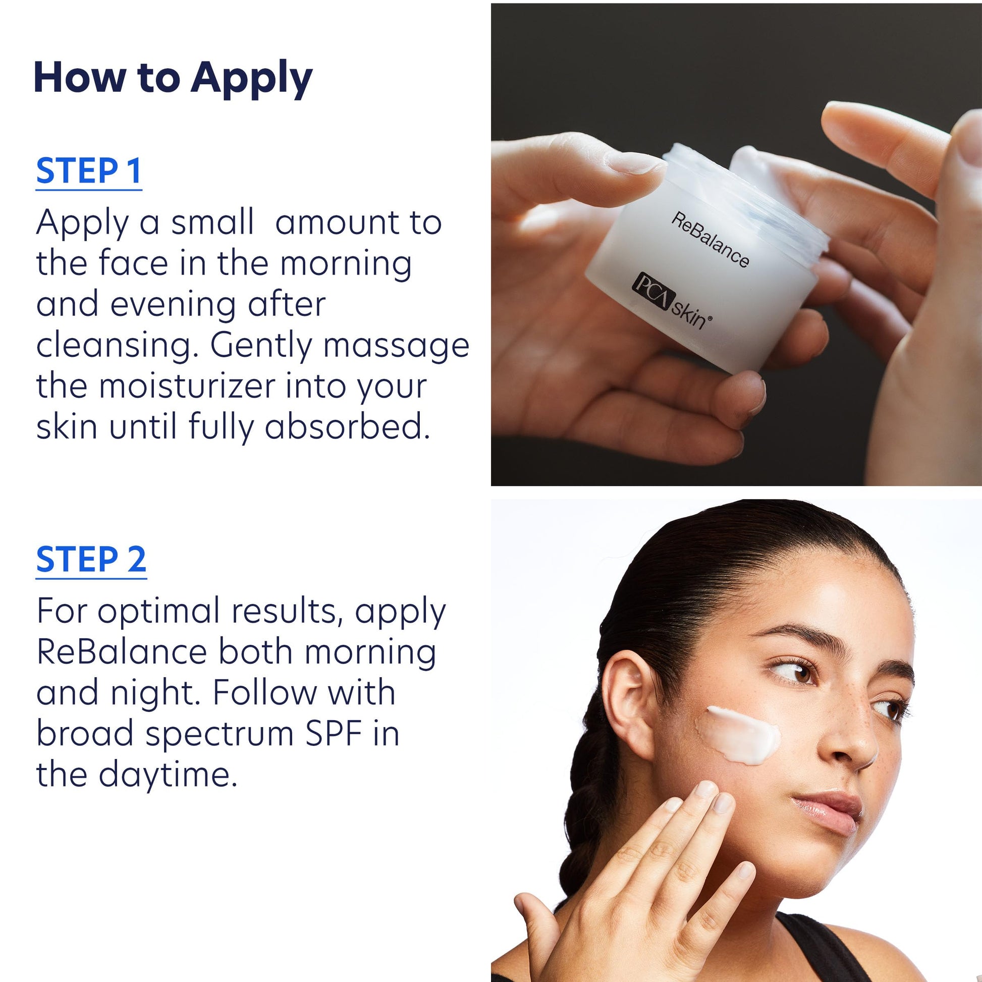 White Smoke PCA SKIN ReBalance Sensitive Moisturizer for Face - ReBalance Daily Face Moisturizer, Creamy, 1.7 fl oz Jar
