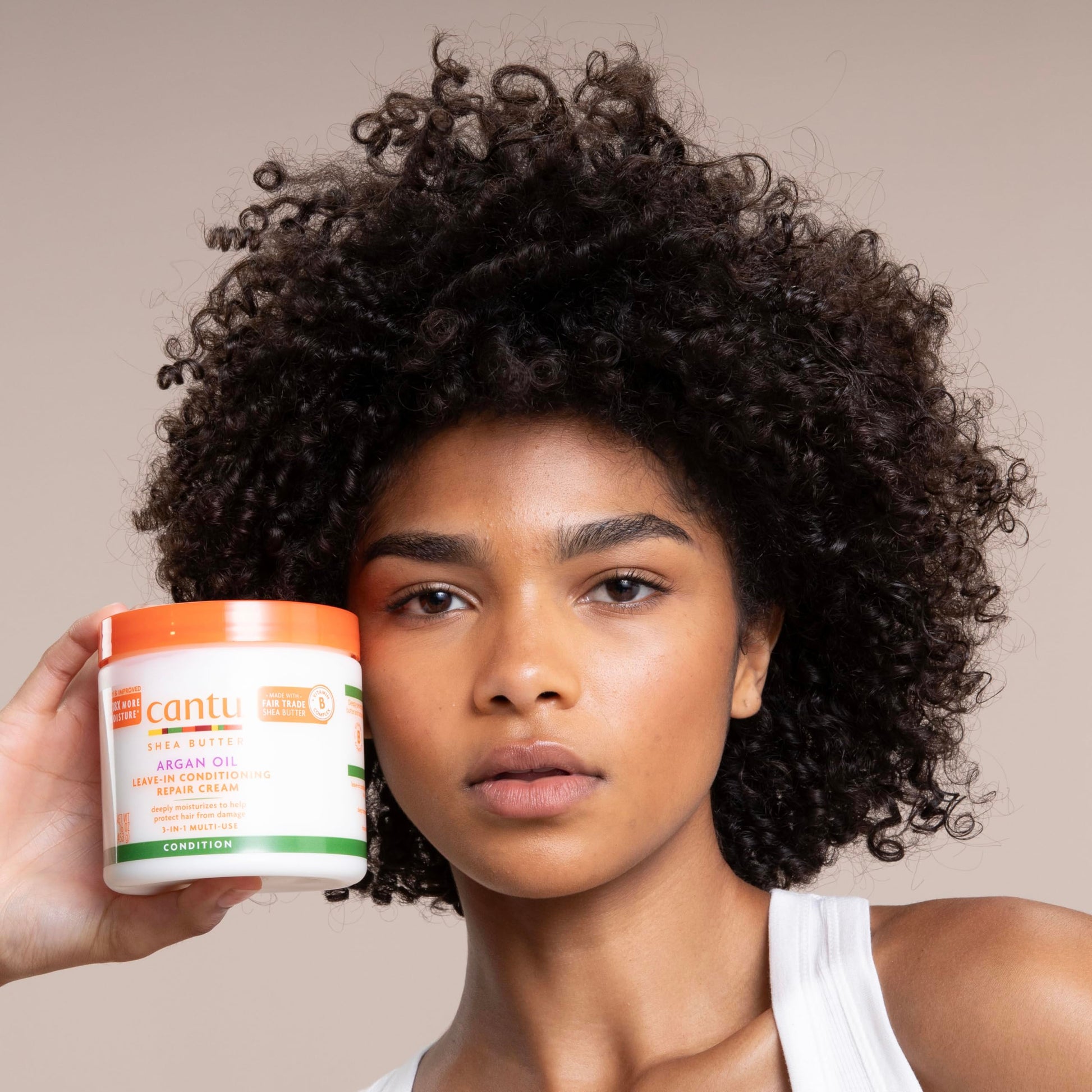 Black Cantu Leave-In Conditioning Repair Cream with Argan Oil, 16 oz (Pack of 2)