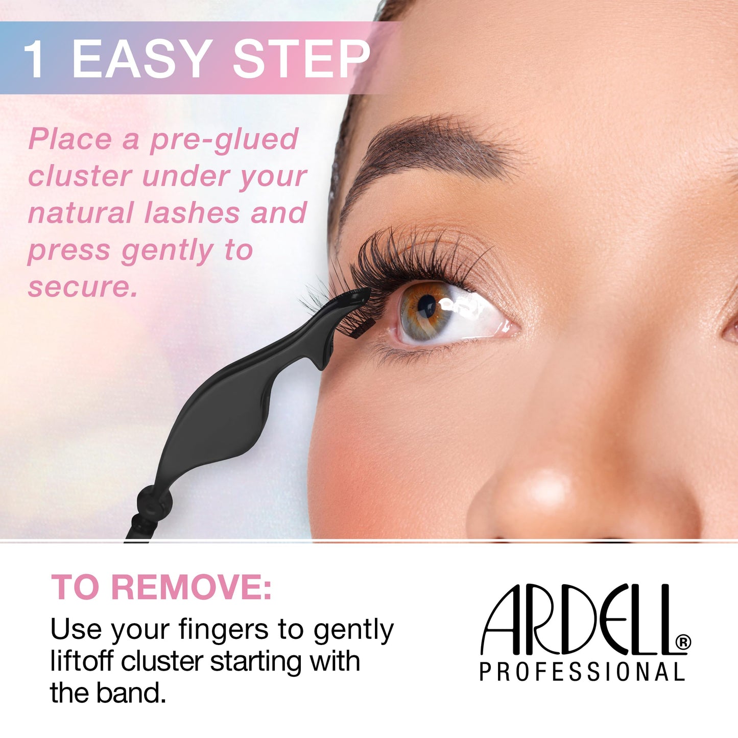 White Smoke Ardell Press On Lashes Underlash Extensions, Faux Mink Natural – Pre-Glued Lash Clusters, No Glue Needed, Eyelash Cluster, Green Tea & Peptides Infused with Applicator, DIY Lash Extensions, 30 ct