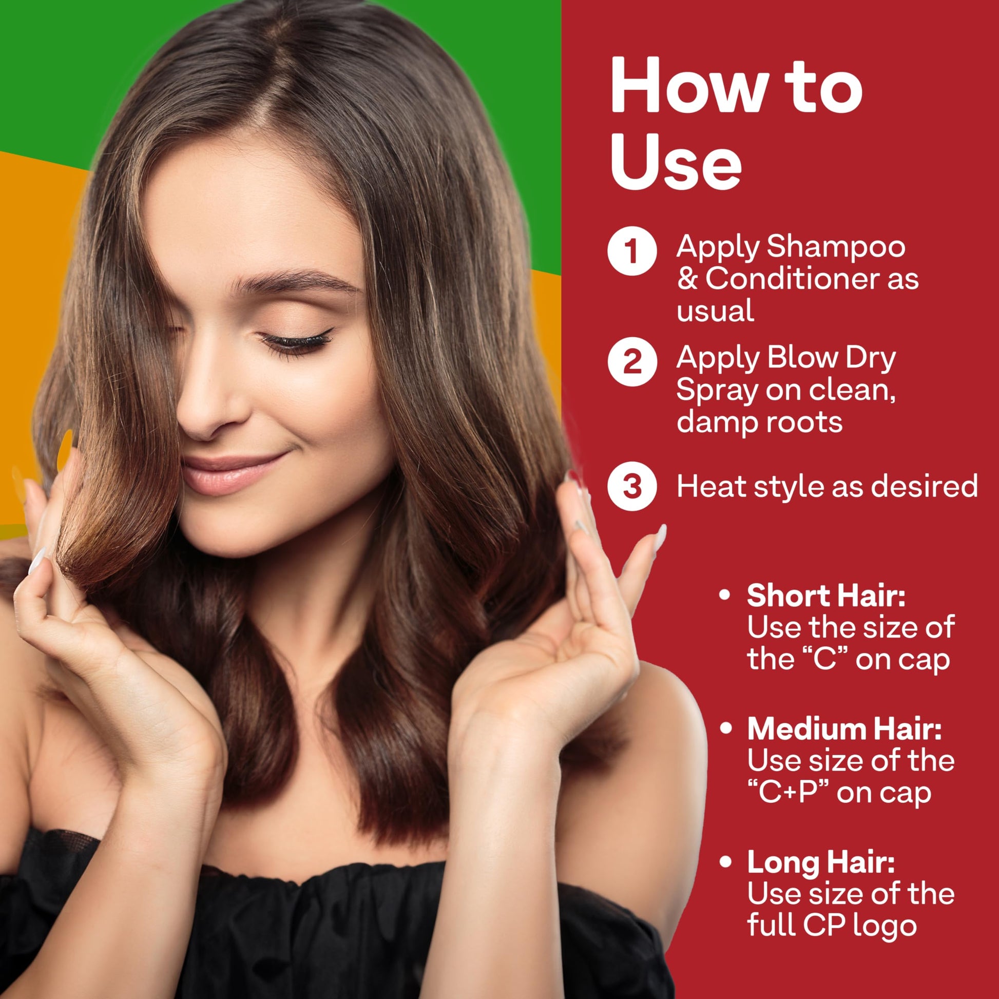 Brown Colorproof Volume Holiday Gift Set — Volume Shampoo (8.5 Fl. Oz.), Volume Conditioner (8.5 Fl. Oz.), and Volume Blow Dry Spray Primer (6 Fl. Oz.) — White Nectarine Scent