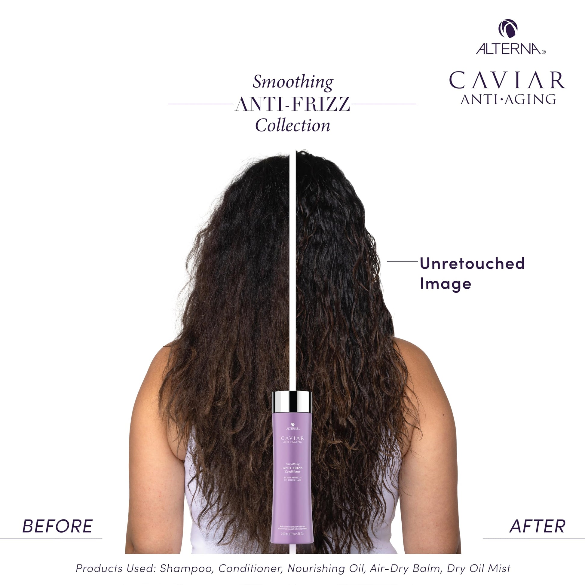 White Smoke Alterna Haircare CAVIAR Anti-Aging Smoothing Anti-Frizz Conditioner 8.5 Fl Oz| For Medium, Thick Hair | Smooths Hair, Tames Frizz | Sulfate Free