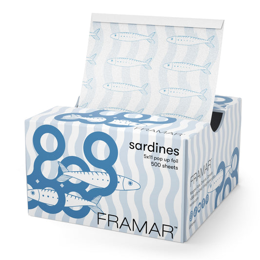 White Smoke FRAMAR Blue Sardine Hair Foil – Hair Foils For Highlighting, Pop Up Foil For Hair Highlighting, Salon Foils For Hair Highlighting Kit, Long Hair Foils For Bleach, Salon Foils For Hair Stylist – 500