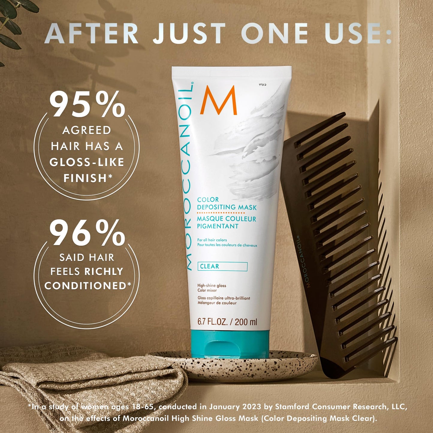 Rosy Brown Moroccanoil Color Depositing Mask Clear, 6.7 Fl. Oz.