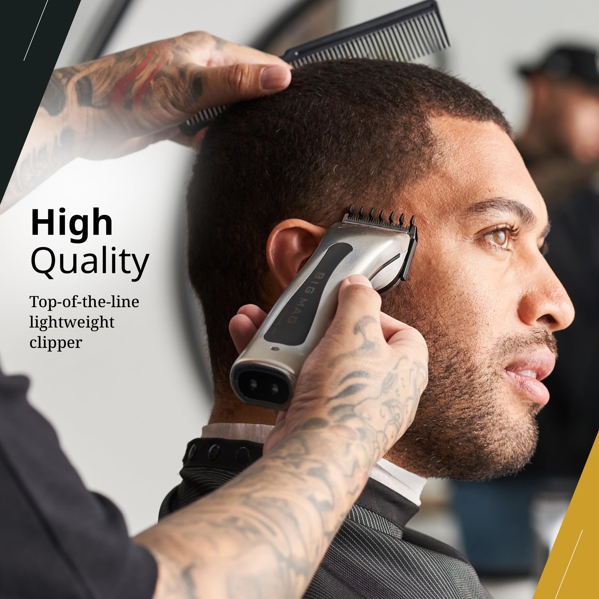 Light Gray Wahl Professional - Sterling Big Mag Clipper - Salon-Quality, Cordless, Electric Hair Clipper with Rotary Motor - Silver
