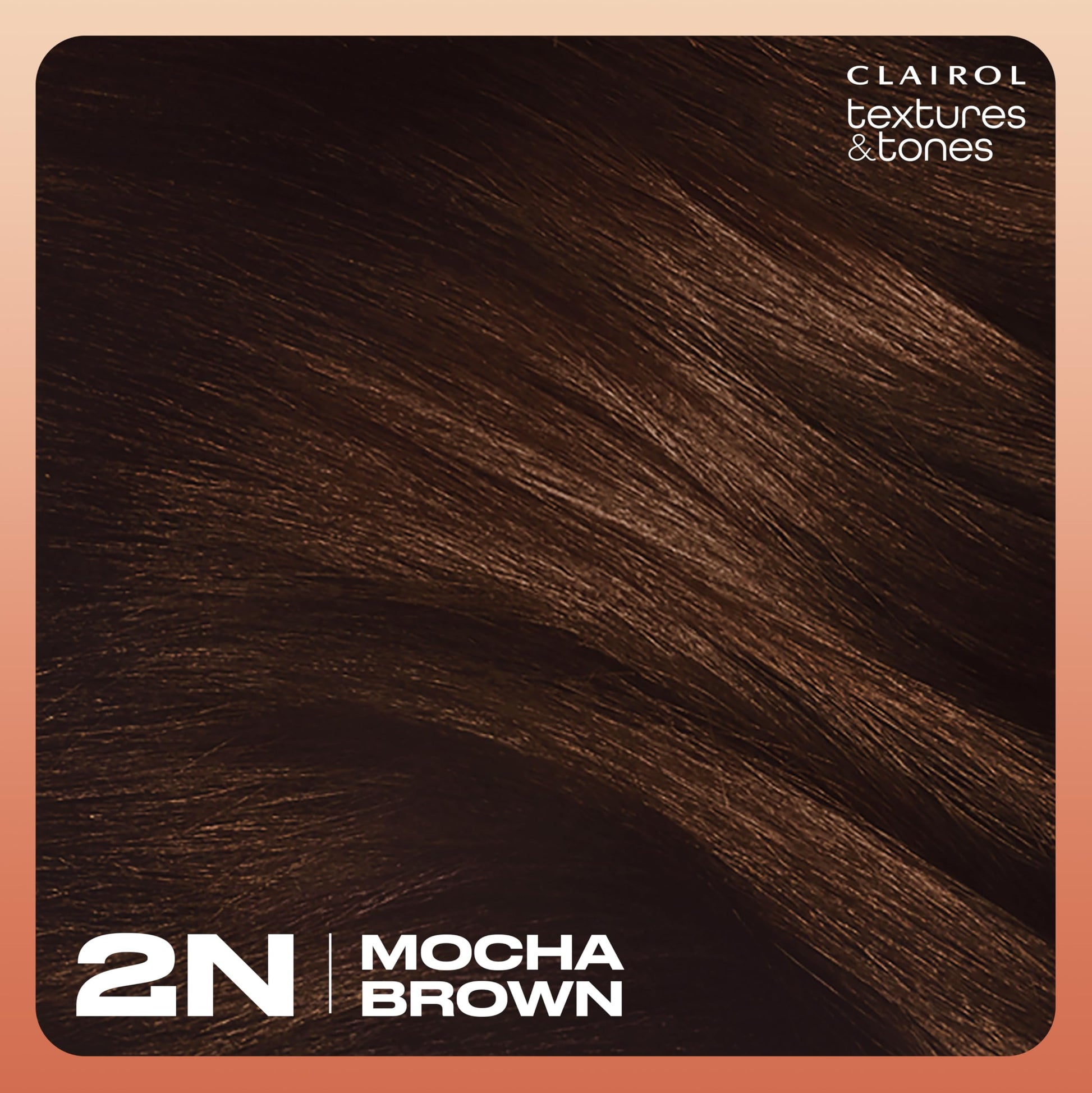 Black Clairol Textures & Tones Permanent Hair Dye, 2N Mocha Brown Hair Color| Ammonia Free | Moisture-Rich Formula with Argan, and Olive Oil for Brilliant Shine | Pack of 1