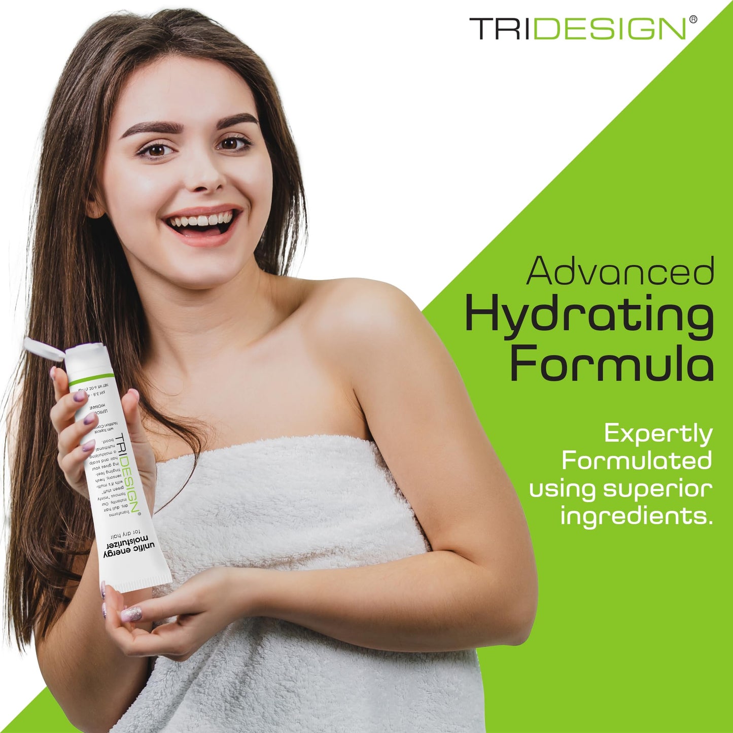 White Smoke TRIDESIGN Unific Energy Moisturizer Conditioner – Leave In Conditioner for Curly Hair, Anti Frizz Hair Serum & Deep Conditioner for Dry, Damaged Hair – Frizz Control & Hair Care Solution – 6 oz Tube