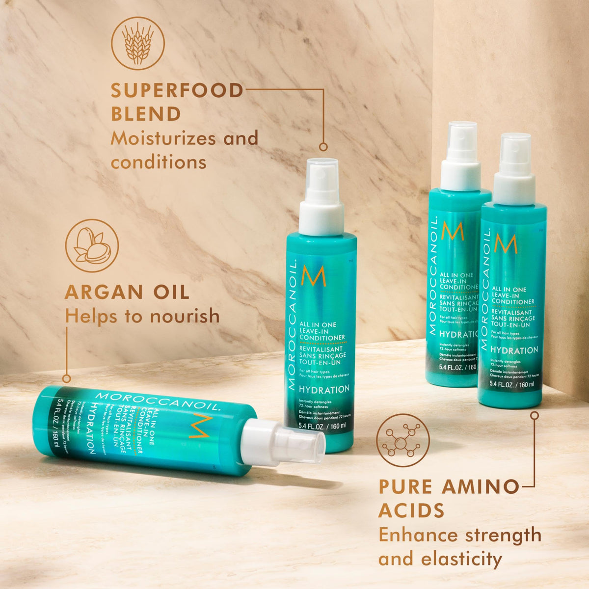 Antique White Moroccanoil All In One Leave in Conditioner, 5.4 Fl Oz