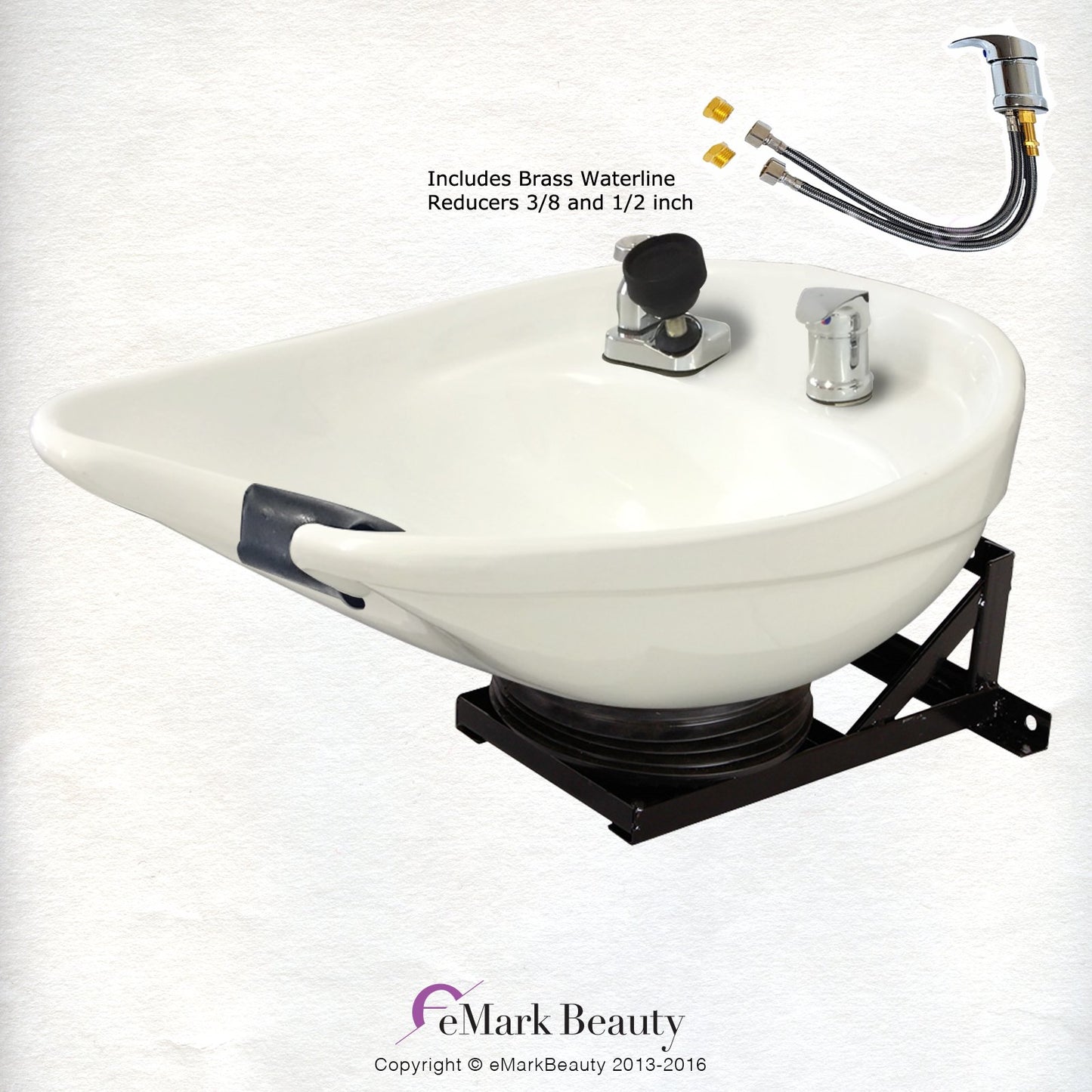 White Smoke White Ceramic Beauty Salon Backwash Shampoo Bowl Salon Sink with Shampoo Cabinet TLC-W07TC