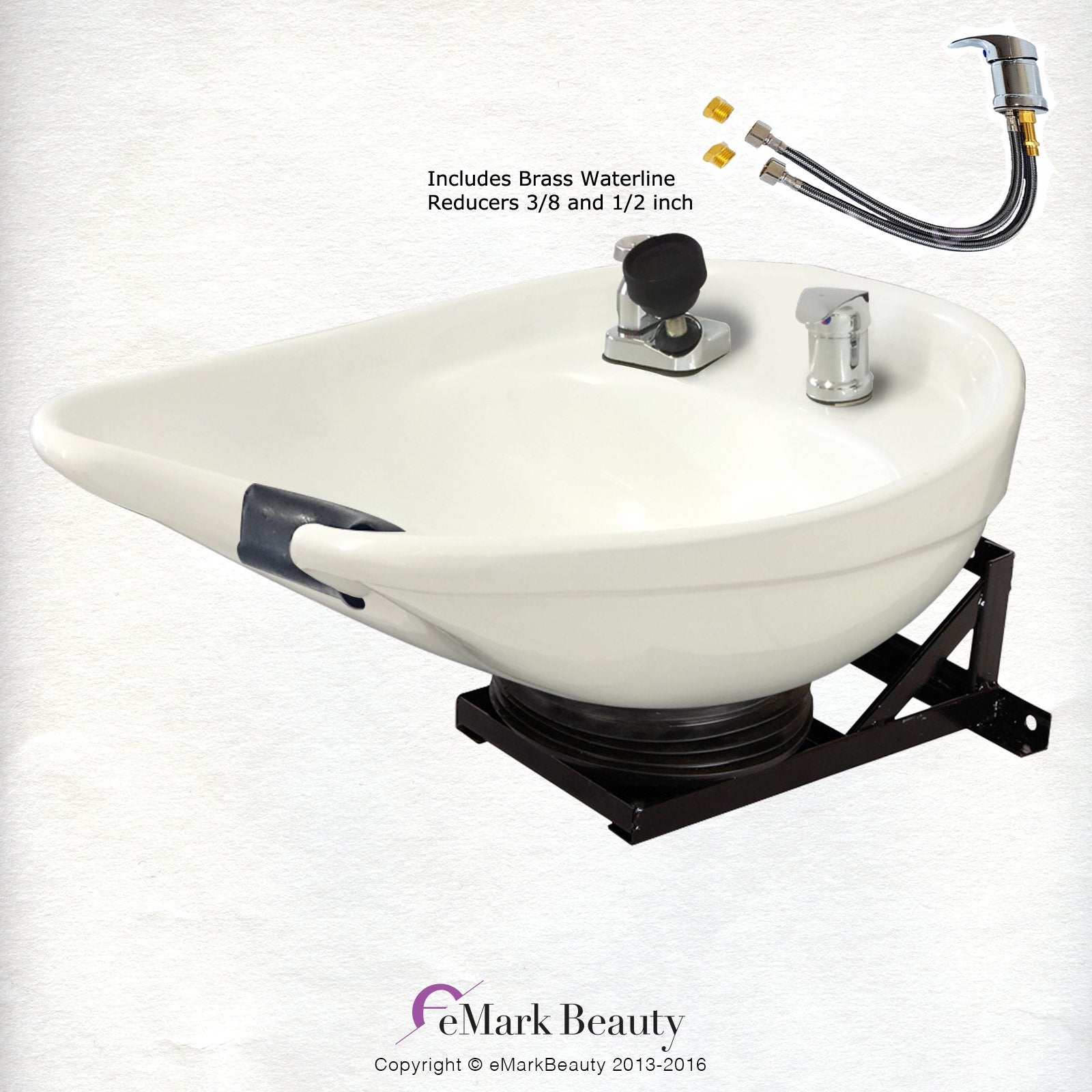 White Smoke White Ceramic Beauty Salon Backwash Shampoo Bowl Salon Sink with Shampoo Cabinet TLC-W07TC