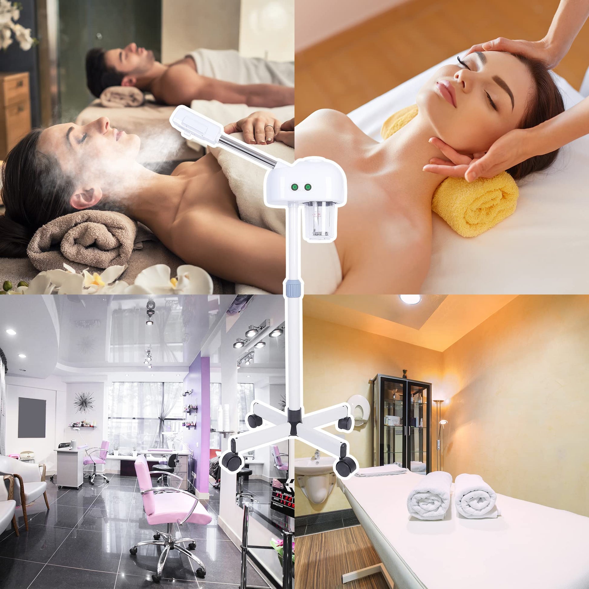 Misty Rose Facial Steamer, Professional Face Steamer for Facial Deep Cleaning, Hot Mist Steam Esthetician Machine for Personal Home Beauty Salon Spa Skin Care