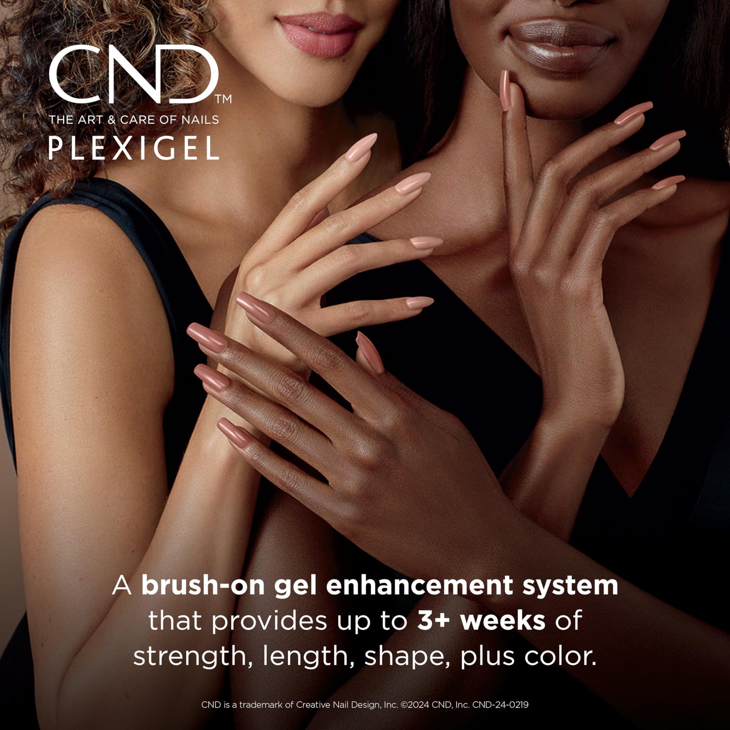 Black CND Enhancements, Plexigel, Builder, Soft Blush, 0.5 fl oz