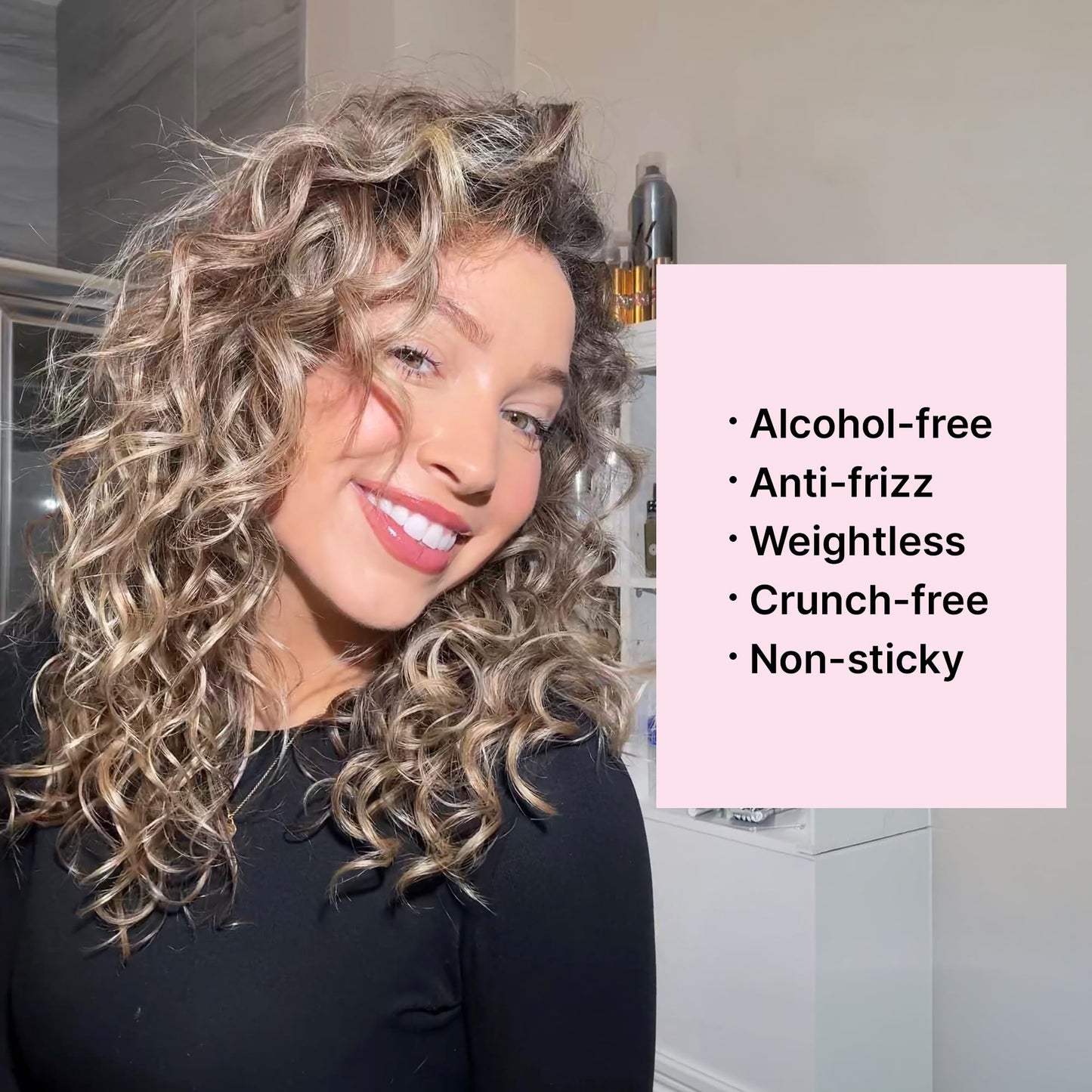 Misty Rose COLOR WOW Dream Coat for Curly Hair – Frizz-Free Curls Made Easy, Moisture-Boosting Spray, Curl-Enhancing Formula