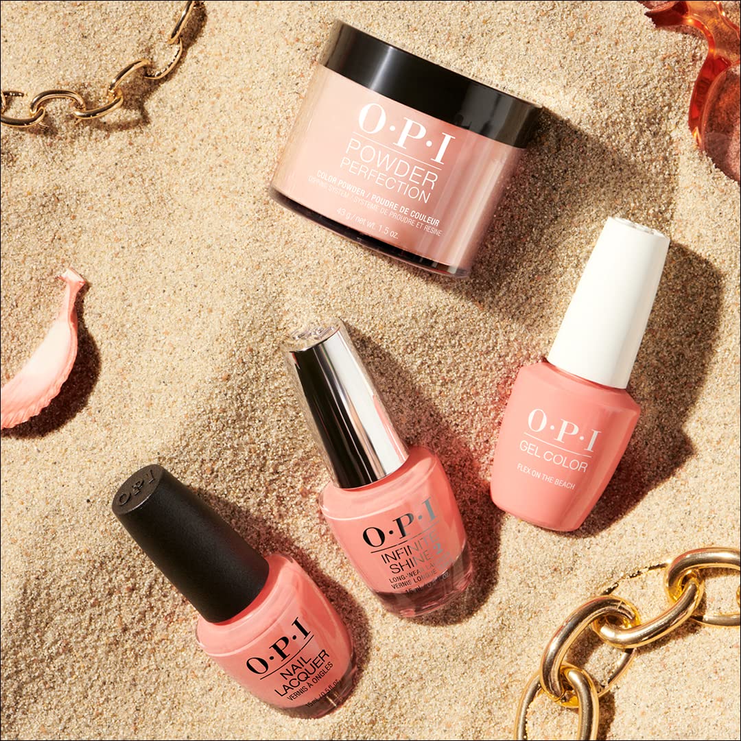 Wheat OPI Infinite Shine 2 Long-Wear Lacquer, Opaque & Vibrant Crème Finish Orange Nail Polish, Up to 11 Days of Wear, Chip Resistant & Fast Drying, Summer 2023 Collection, Summer Make the Rules,Flex on the Beach, 0.5 fl oz