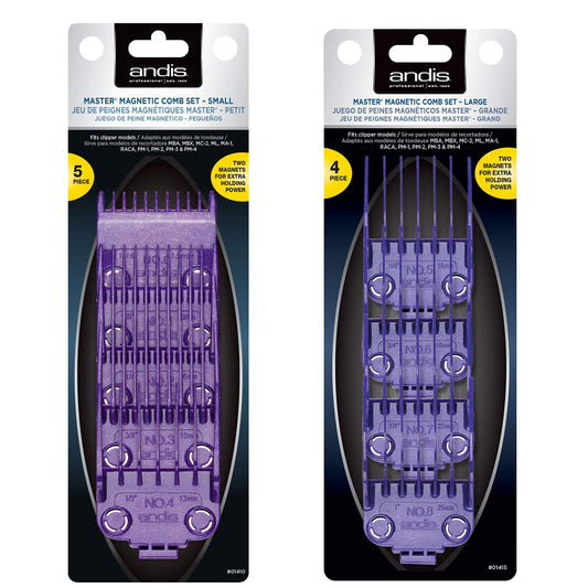 White Smoke Andis Andismagnetic Comb Combo, Small and Large