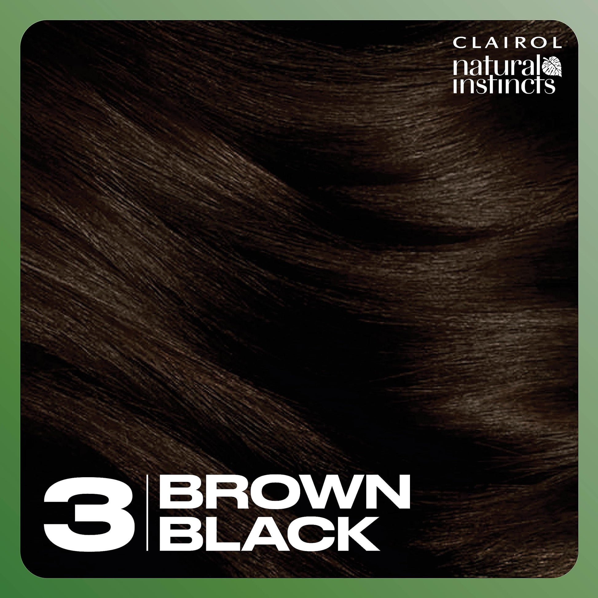 Black Clairol Natural Instincts Demi-Permanent Hair Dye, 3 Brown Black Hair Color, Pack of 3