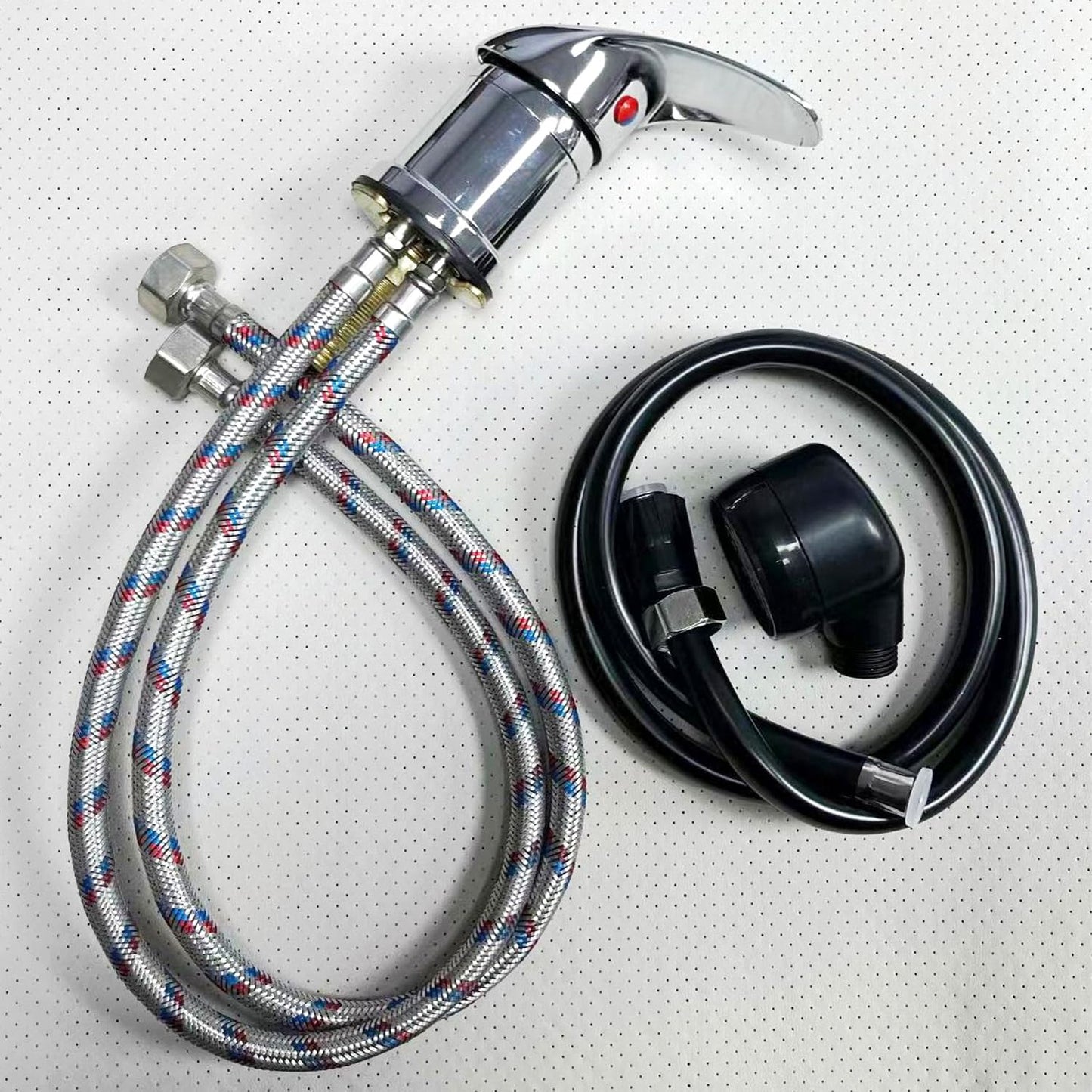 Lavender Reicyfang Basin Faucet Shower Head Wash Hair Tap Mixing Valve, Brass Salon Shampoo Bowl Faucet and Sprayer Kit, Salon Sink Faucet Replacement or Salon Sink Parts, Salon Spa Hot Cold Mixer