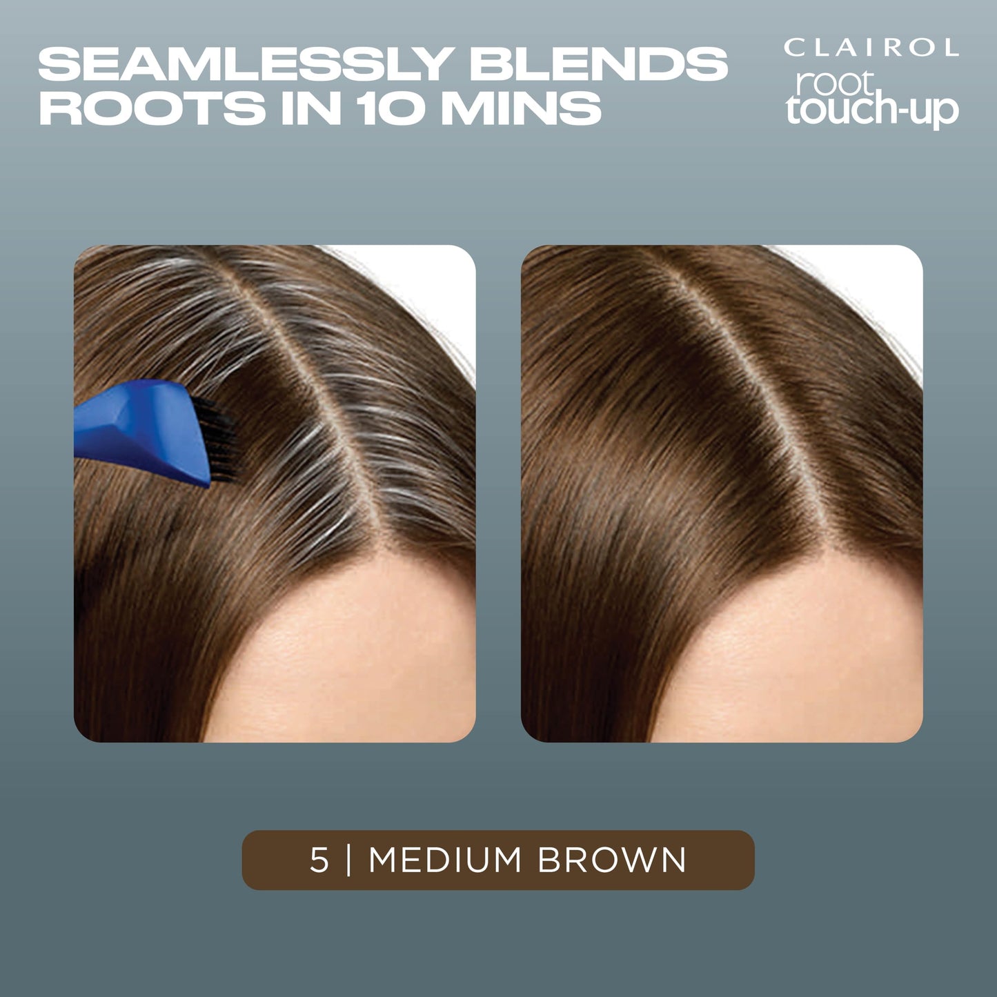 Dim Gray Clairol Root Touch-Up by Nice'n Easy Permanent Hair Dye, 5 Medium Brown Hair Color, Pack of 2