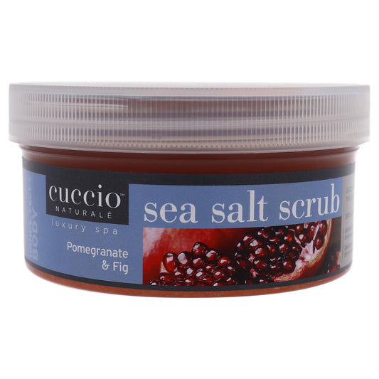White Smoke Cuccio Naturale Sea Salt Scrub - Gently Exfoliates To Remove Dead Skin Cells - Leaves Skin Supple, Radiant And Youthful Looking - Paraben And Cruelty Free - Pomegranate And Fig - 19.5 Oz