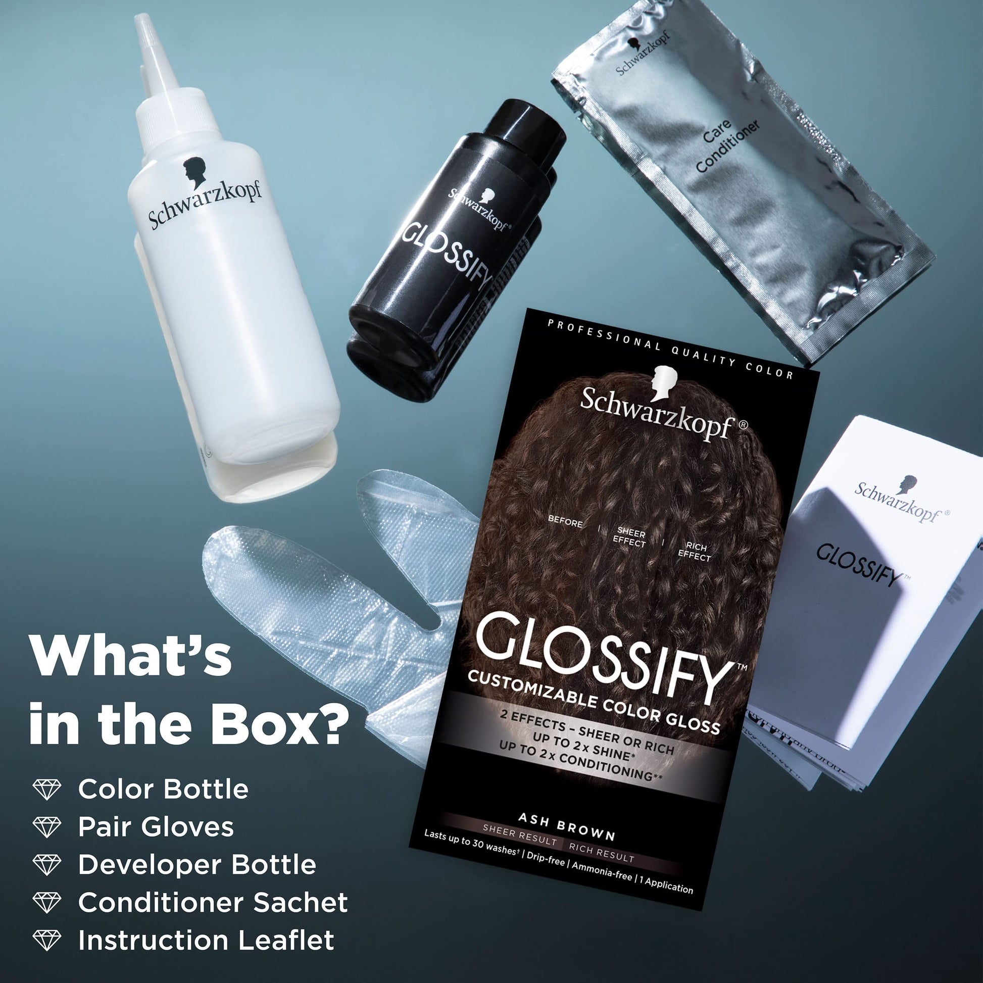 Light Steel Blue Schwarzkopf Glossify Customizable Color Gloss, Ash Brown