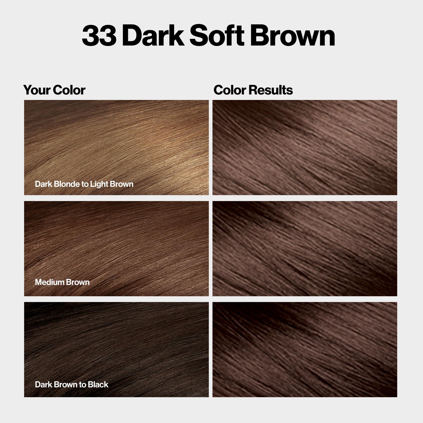 Lavender Revlon ColorSilk with Bond Repair Complex, Brown Permanent Hair Color, 100% Gray Coverage, Ammonia Free Hair Dye, Vegan Keratin, 33 Dark Soft Brown (Pack of 3)