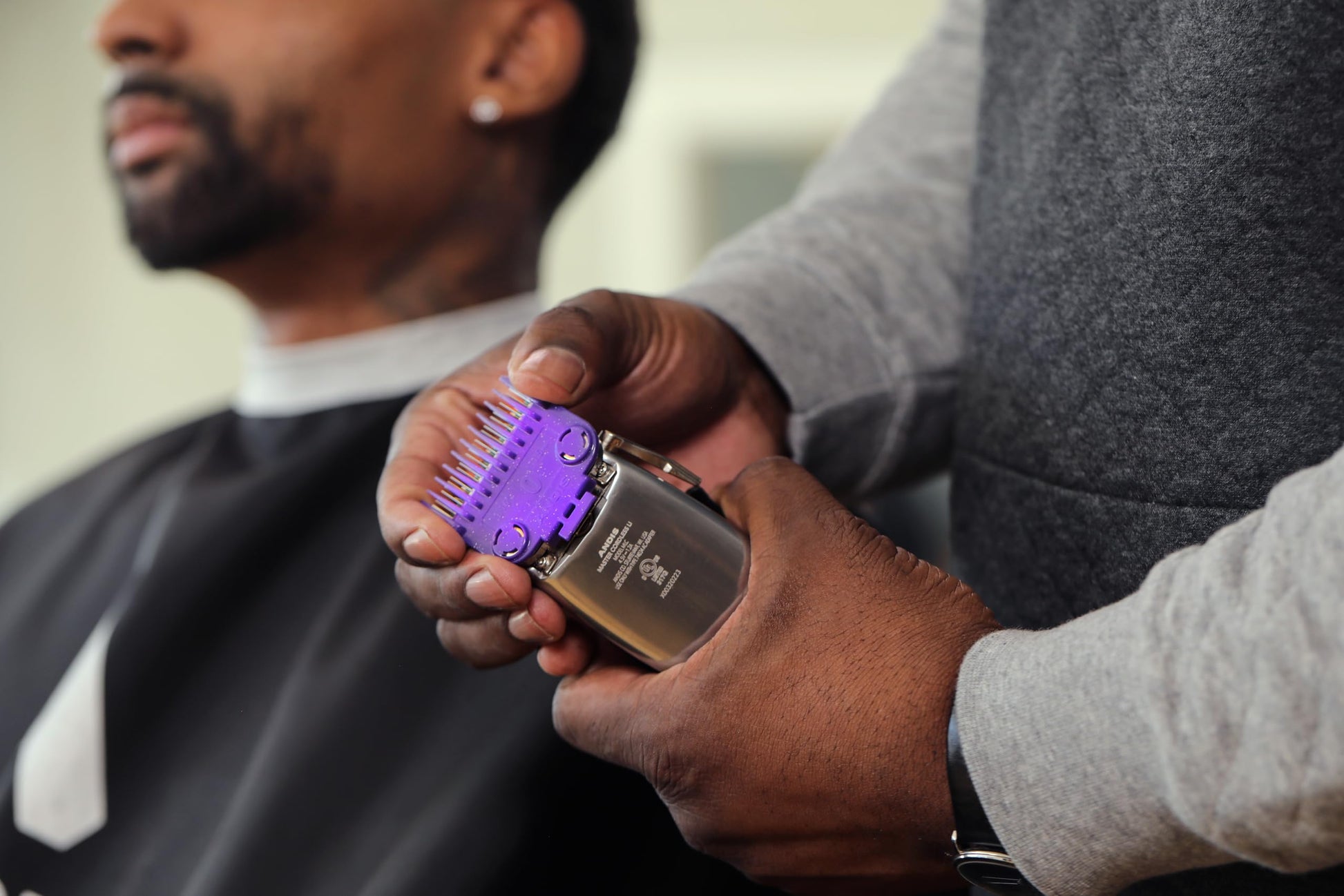 Dark Slate Gray Andis 560997 OG Master Dual Magnet Attachment Clipper Guard Set, 5-Pack, Purple