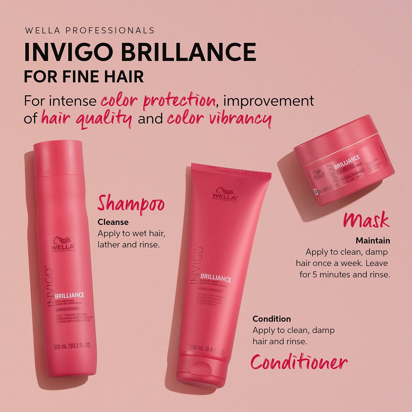Tan WELLA Color Charm Invigo Brilliance Color Protection Shampoo & Conditioner, For Fine Hair + Hair Toner, Neutralize Brass, T28 Natural Blonde