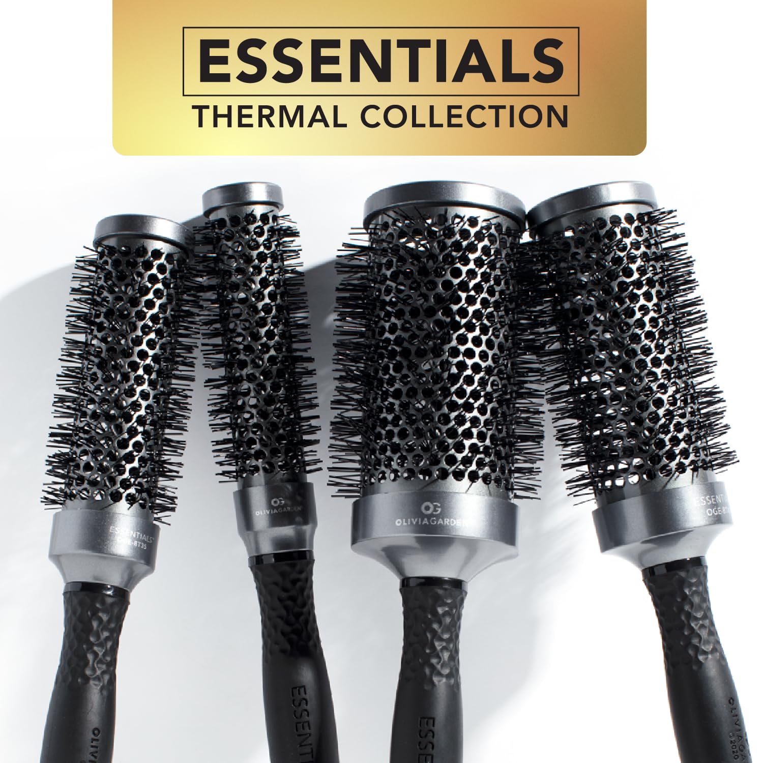 White Smoke Olivia Garden ESSENTIALS Thermal 4-pc box deal: OGE-BT55, OGE-BT45, OGE-BT35, OGE-BT25 + box