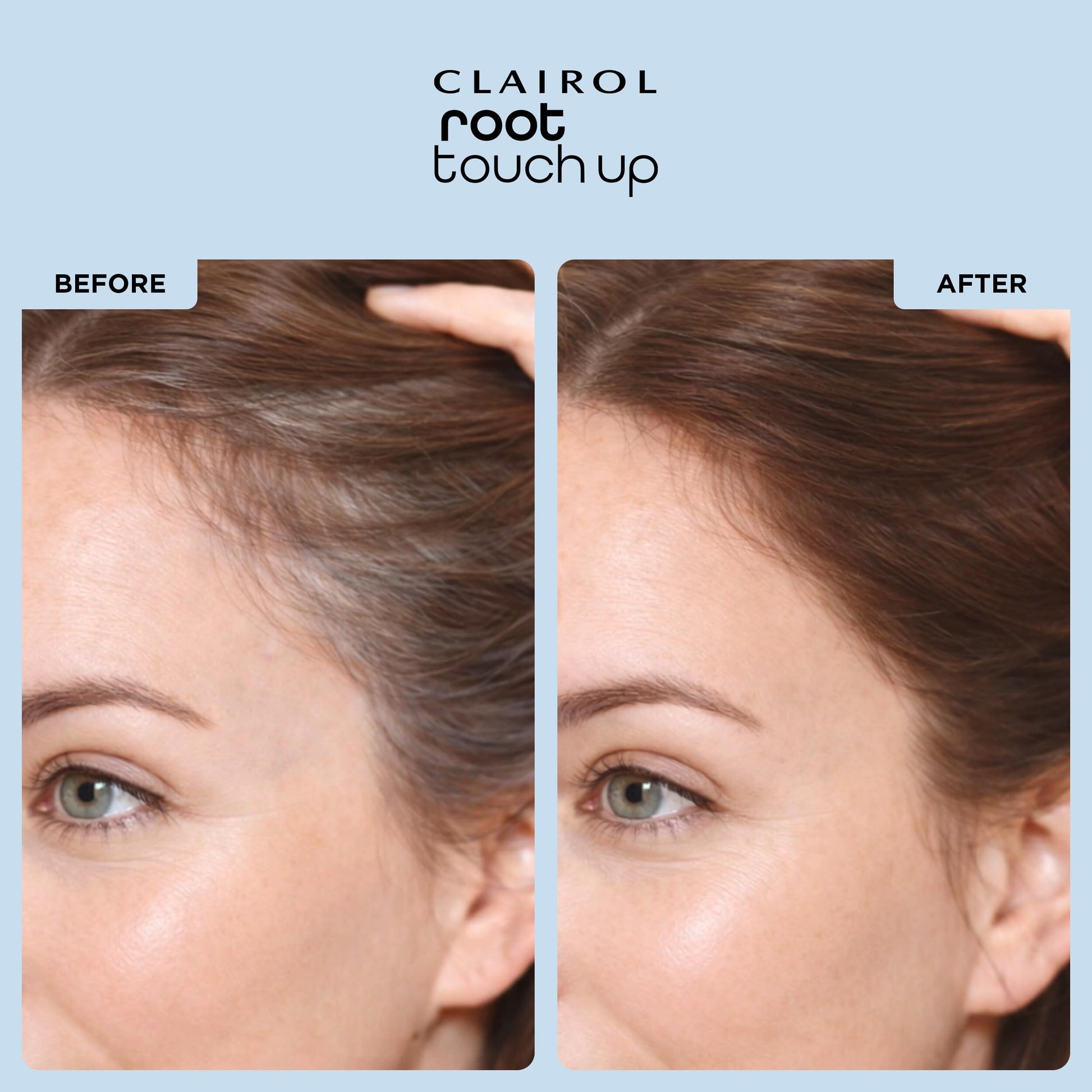 Light Gray Clairol Root Touch-Up Temporary Concealing Powder, Light Brown Hair Color | Ammonia Free | Instantly Cover Roots + Define Eyebrows | On-the-Go Compact with Mirror and Application Brush | Pack of 1
