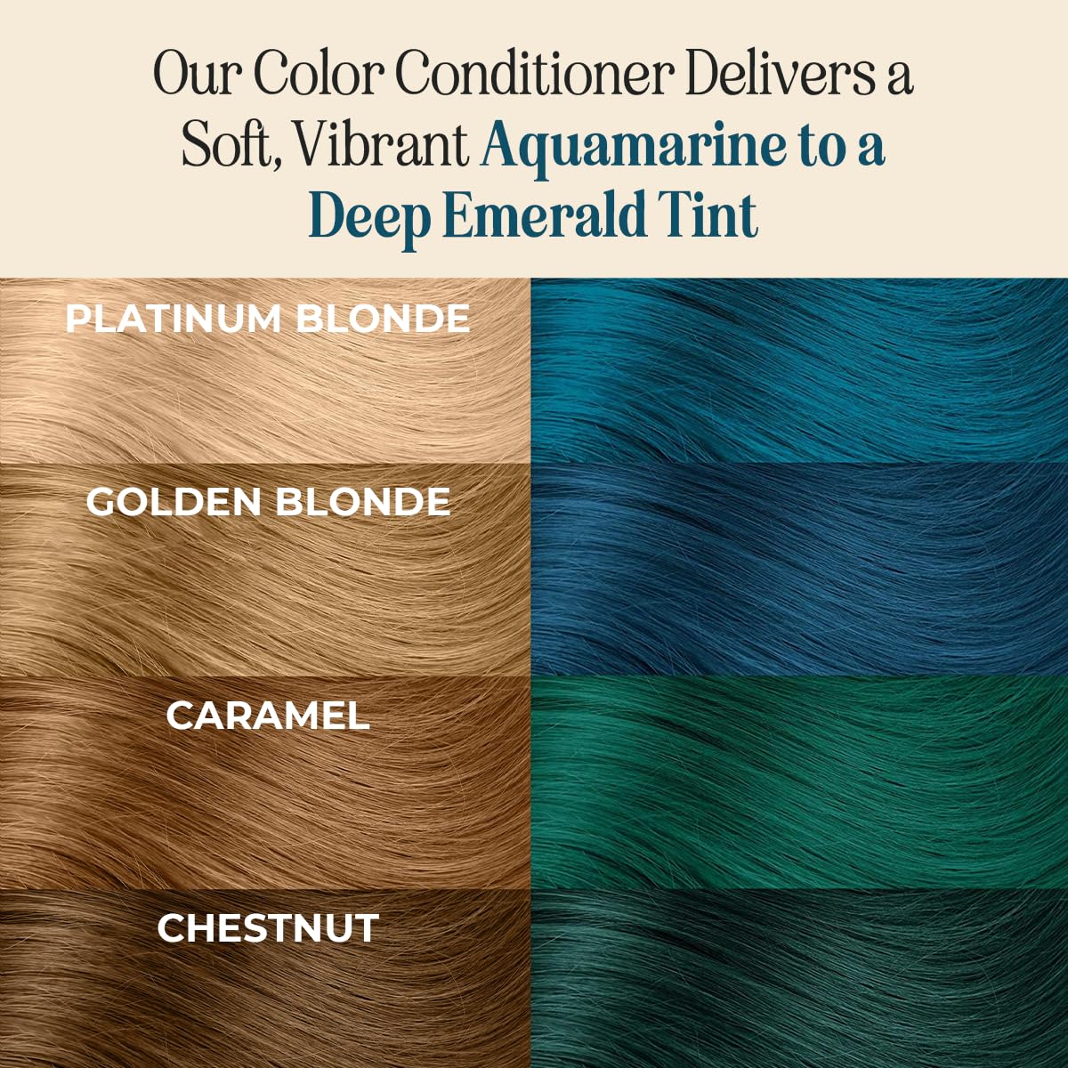 Antique White INH Semi Permanent Hair Color | Color Depositing Conditioner, Aquamarine Hair Dye | No Bleach No Peroxide Temporary Blue Green Tint for Women, Men | Vegan, Ammonia Free, Sulfate Free, Ready to Use 6oz