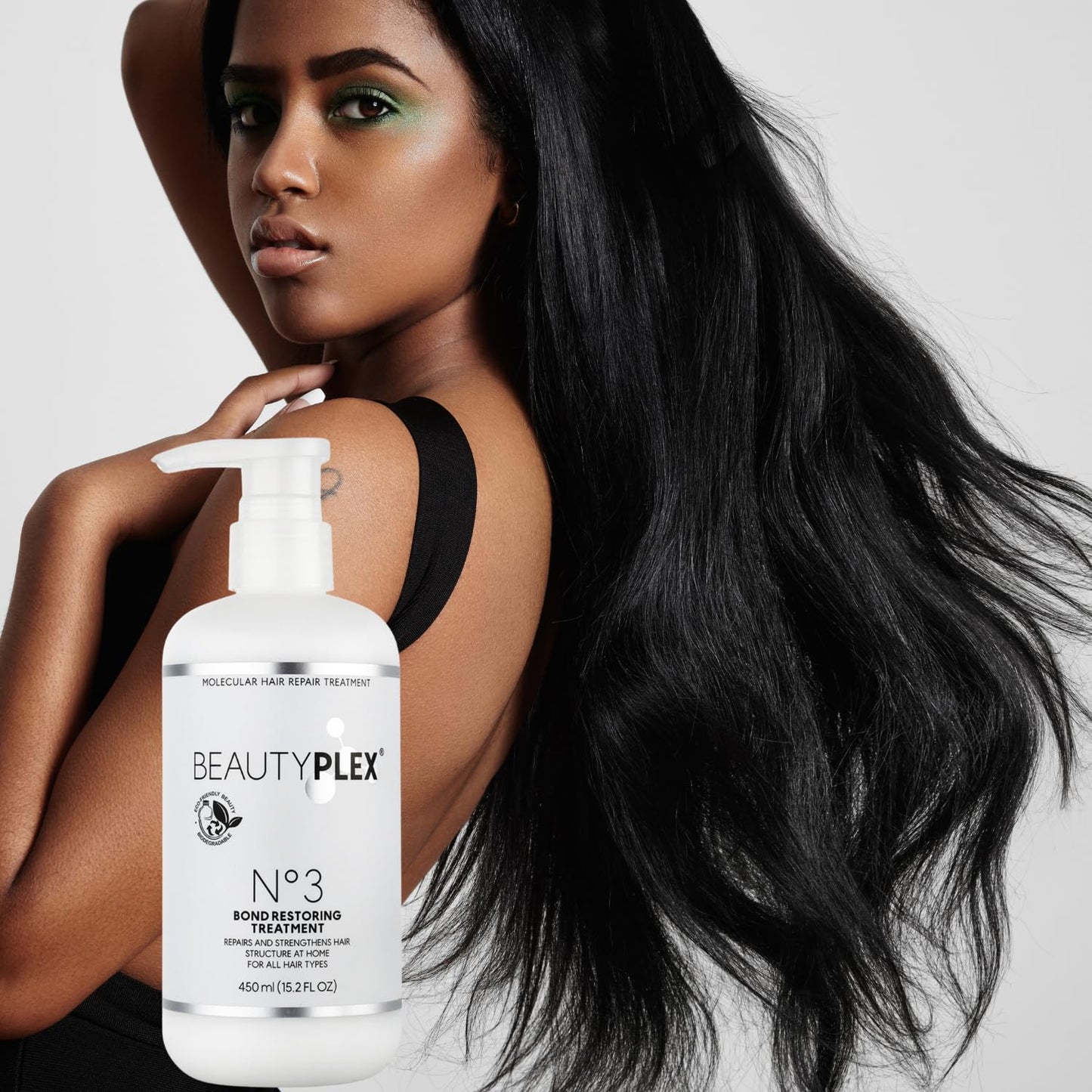 Black No. 3 Bond Repair Hair Treatment | Fino Hair Mask for Damaged Hair Deep Conditioning Hair Mask Bio Complex - Pre Shampoo - 450 ml (15.2 Oz)