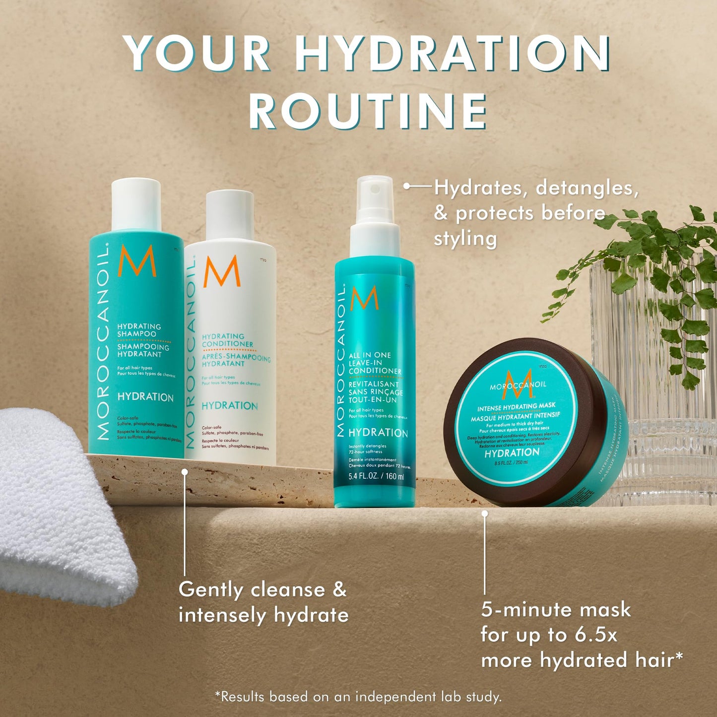 Dim Gray Moroccanoil Hydrating Shampoo and Conditioner Bundle, 8.5 Fl. Oz Set