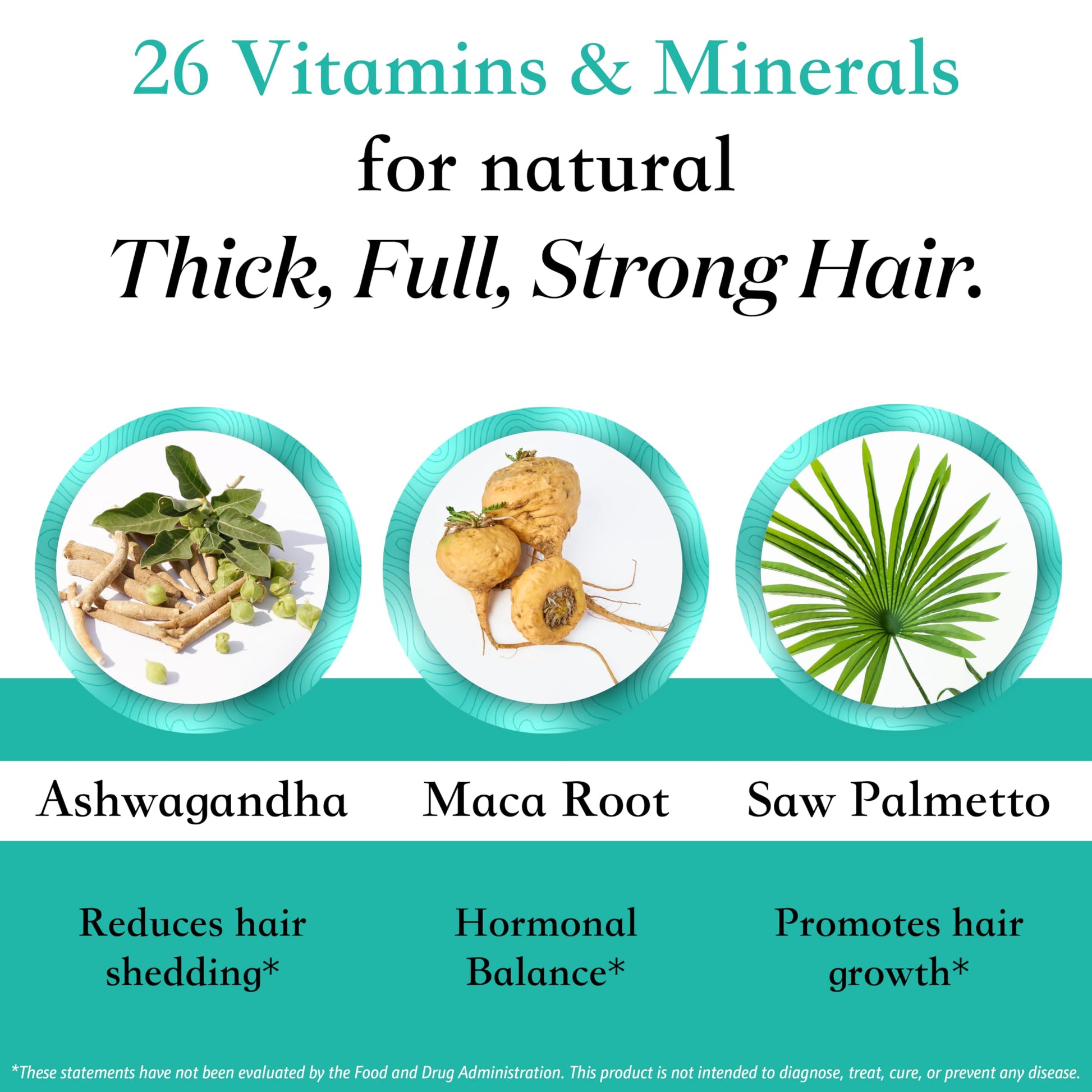 White Smoke Women's Balance Hair Growth Supplements, Ages 45 and Up, Customer Proven for Visibly Thicker Hair and Scalp Coverage, Soy-Free, Made with 26 Ingredients including Beta Carotenes - 2 Month Supply