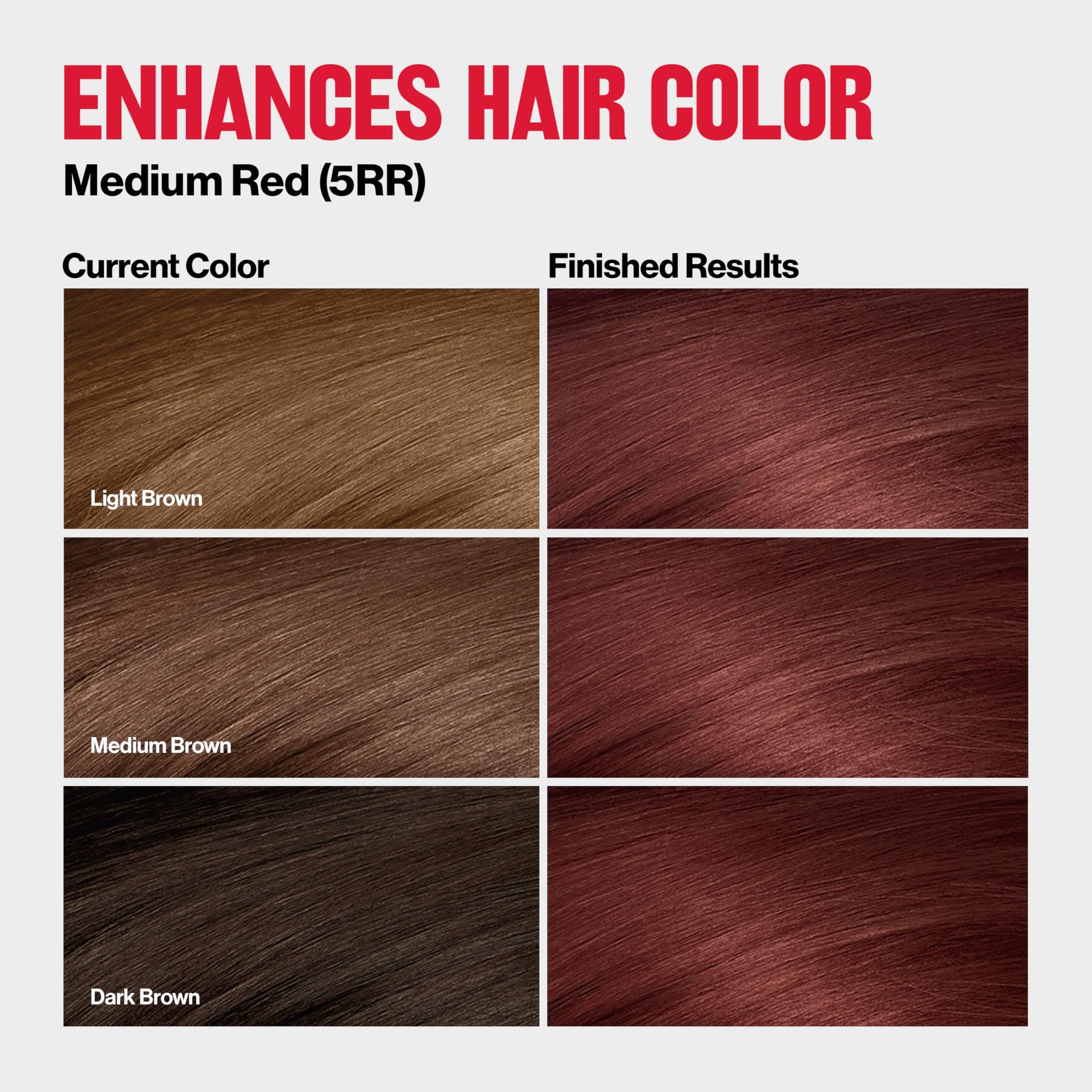 Dark Red Revlon ColorSilk Tone + Gloss + Care Demi Permanent Hair Color, Dye Kit with Leave-In Scalp and Haircare Serum, 2x Shinier, 4x Stronger, 5RR Medium Red, 4.5 fl oz