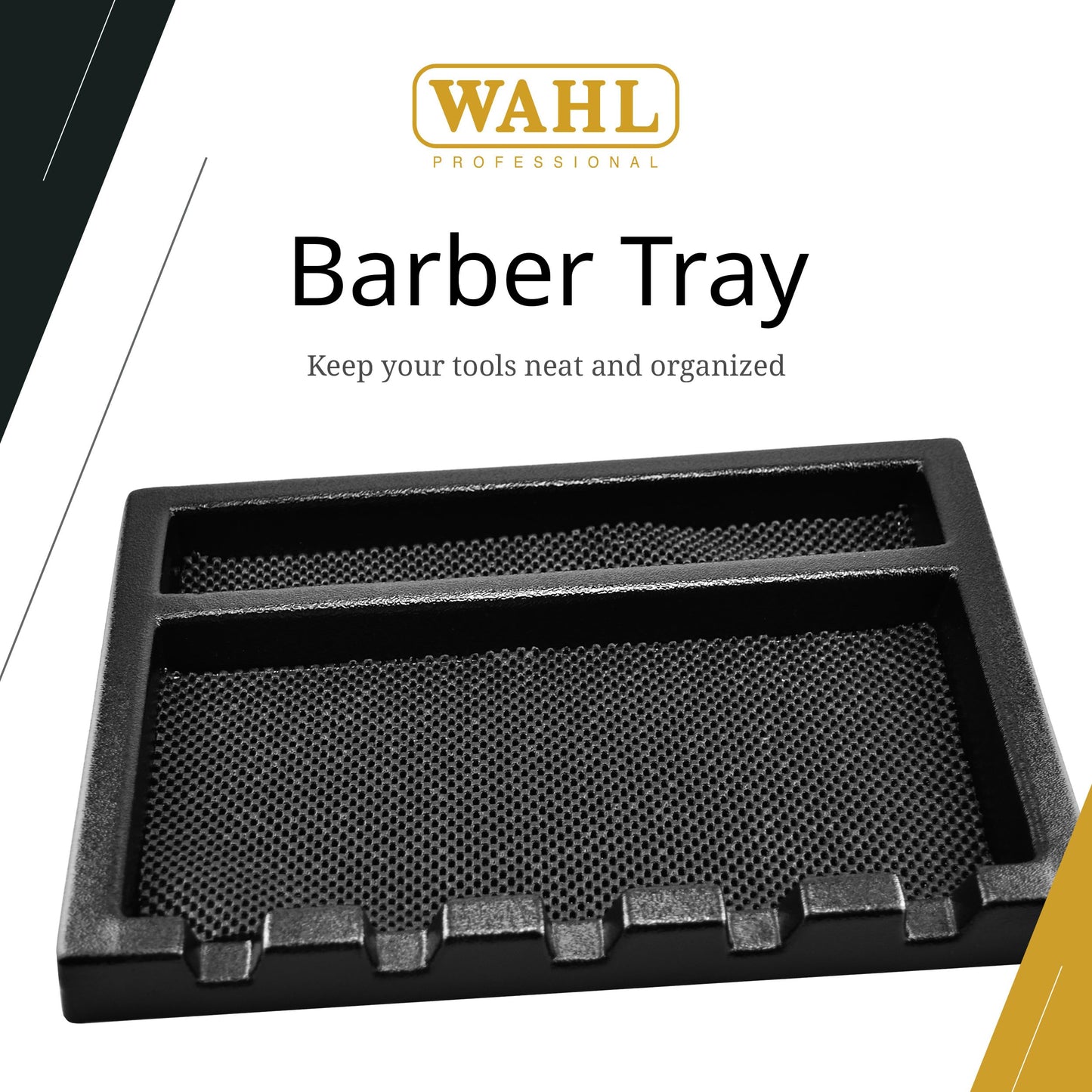 White Smoke Wahl Professional Barber Tray 5 Slot Organizer with Non-Slip Material for Clippers and Guides