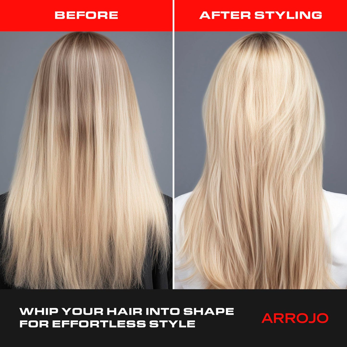 Black ARROJO Cream Whip - 5.5 Fl Oz - Conditioning Leave-In Hair Styling Cream for Wavy or Dry Hair, Sulfate & Sodium-Chloride Free, Antioxidant, Moisturizing