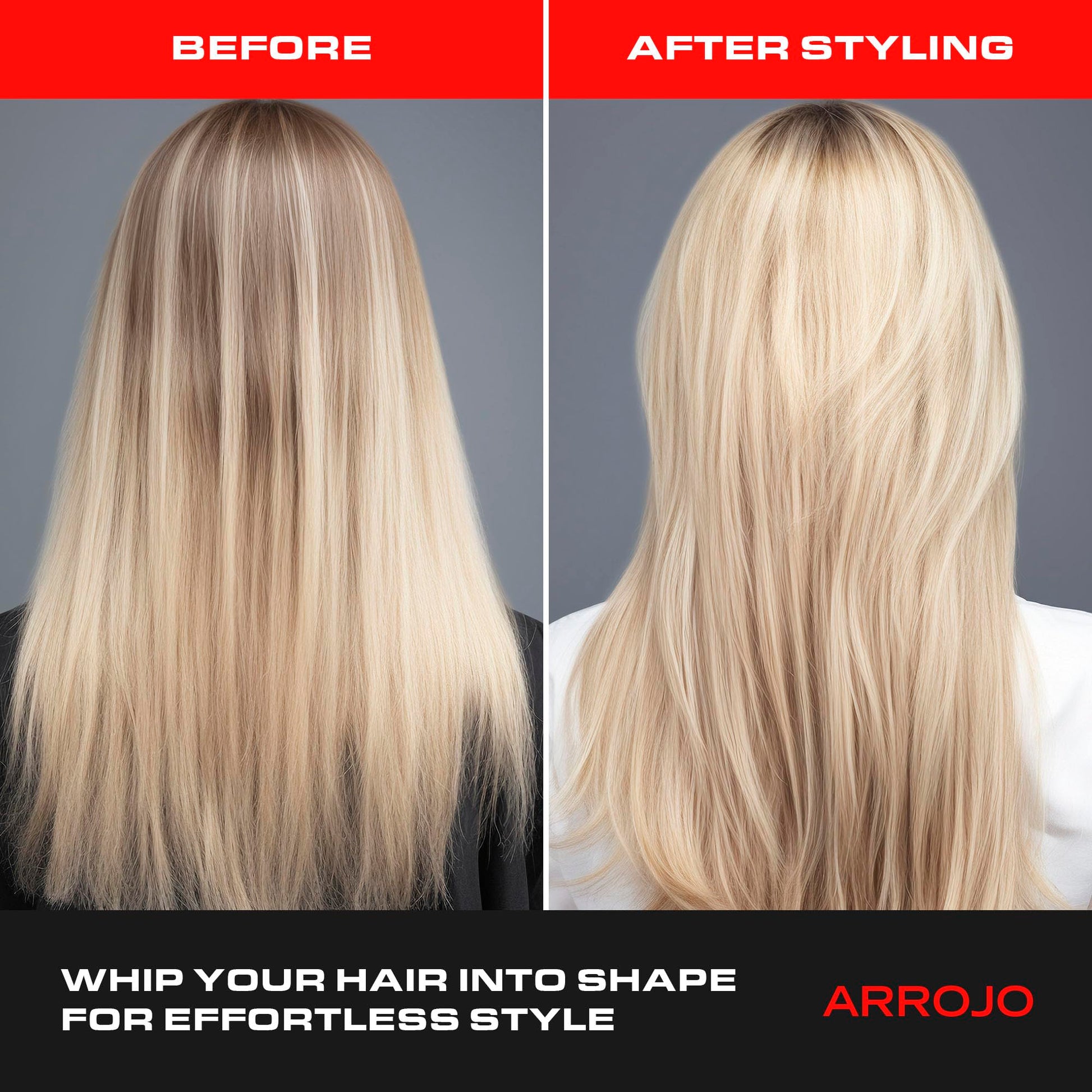 Black ARROJO Cream Whip - 5.5 Fl Oz - Conditioning Leave-In Hair Styling Cream for Wavy or Dry Hair, Sulfate & Sodium-Chloride Free, Antioxidant, Moisturizing
