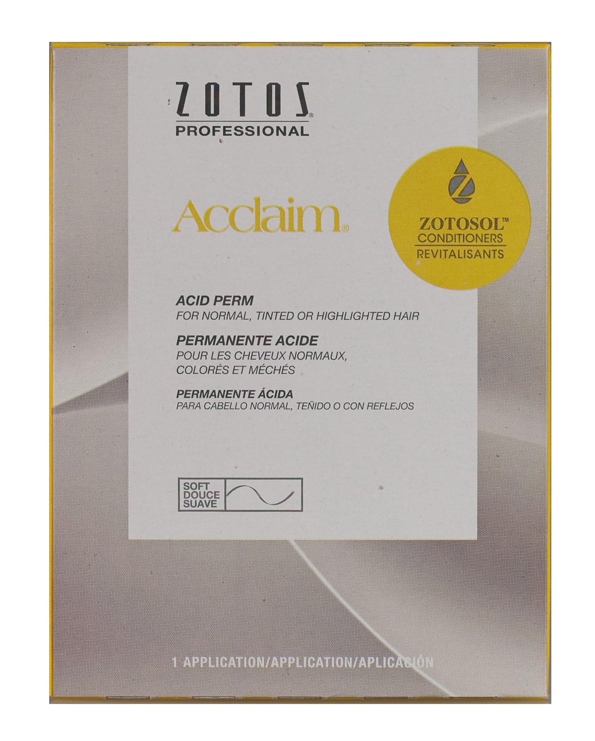 Gray Zotos Professional Acclaim Acid Perm Regular 1 Application (Pack of 4)