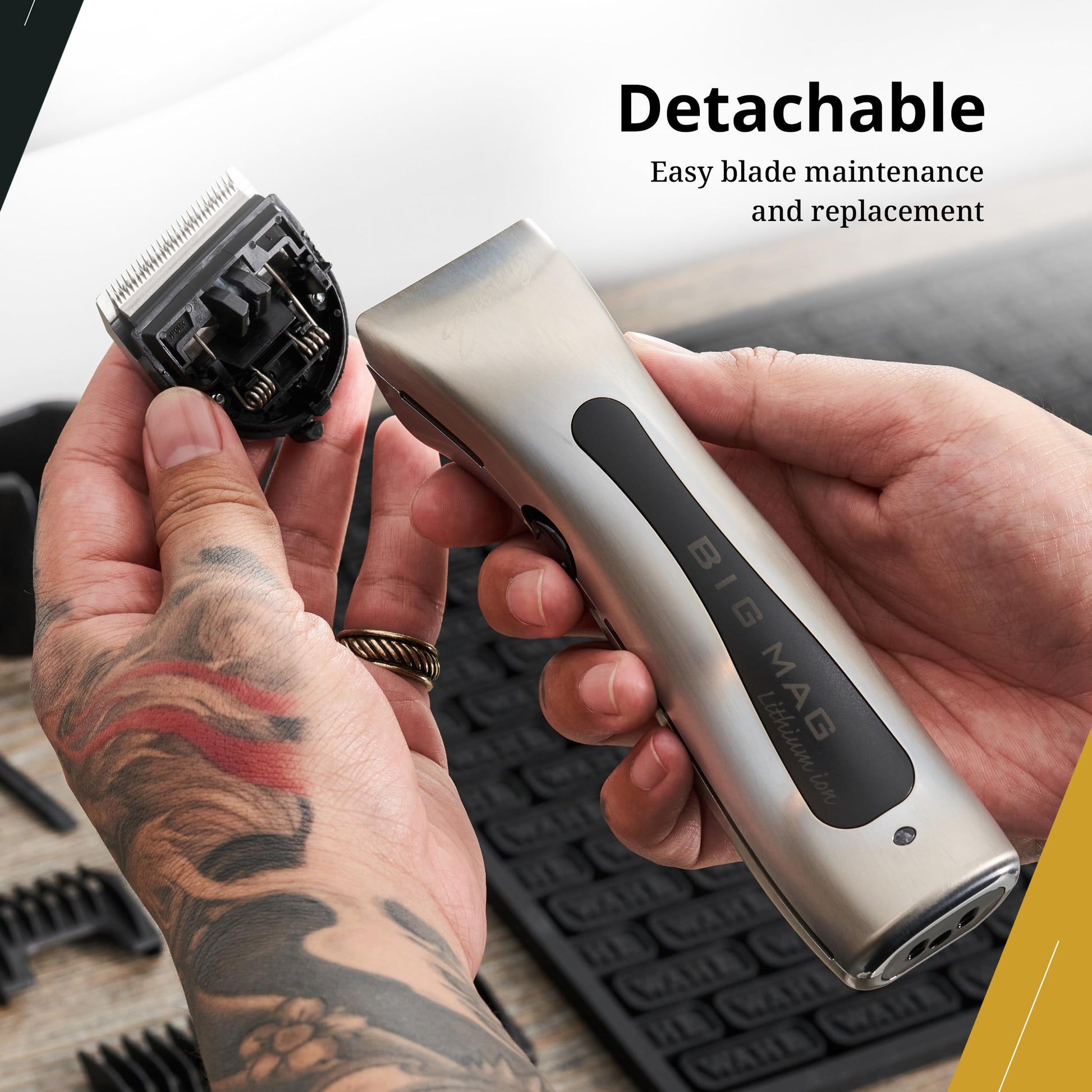 White Smoke Wahl Professional ChromStyle Blade, 5-in-1 Adjustable Clipper Blade, Seamless Cutting, Fits ChromStyle Pro, Bravura, Arco, and Figura Clippers