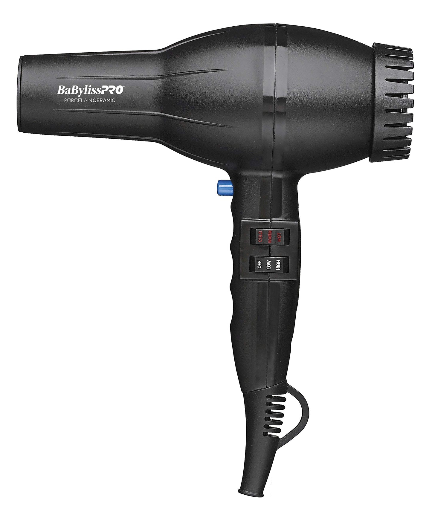 White Smoke BaBylissPRO Porcelain Ceramic 2800 Dryer, Black