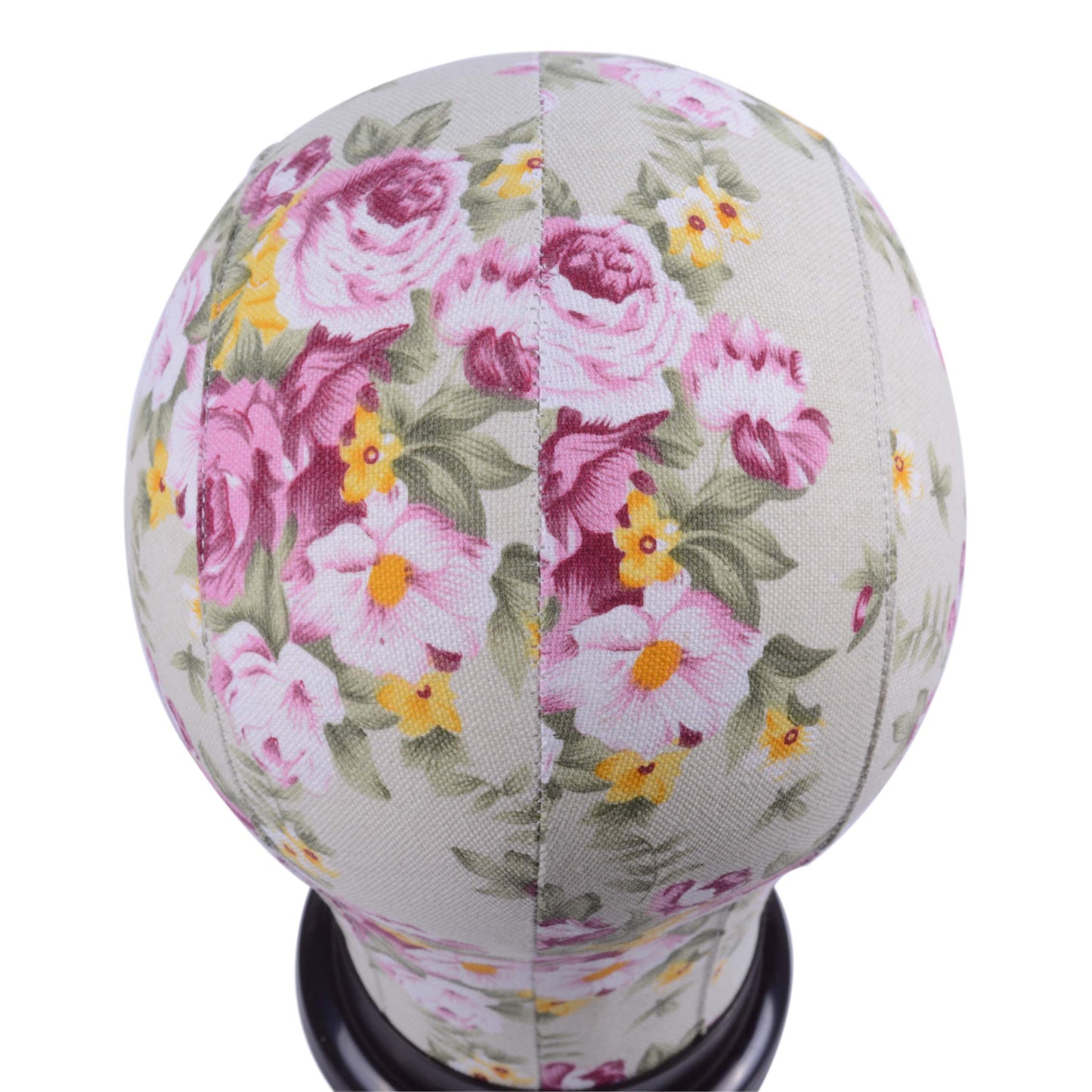 White Smoke YANTAISIYU 1 Piece Canvas Block Head Mannequin Head for Hair Extension Lace Wigs Making and Display Styling (Pink 23")