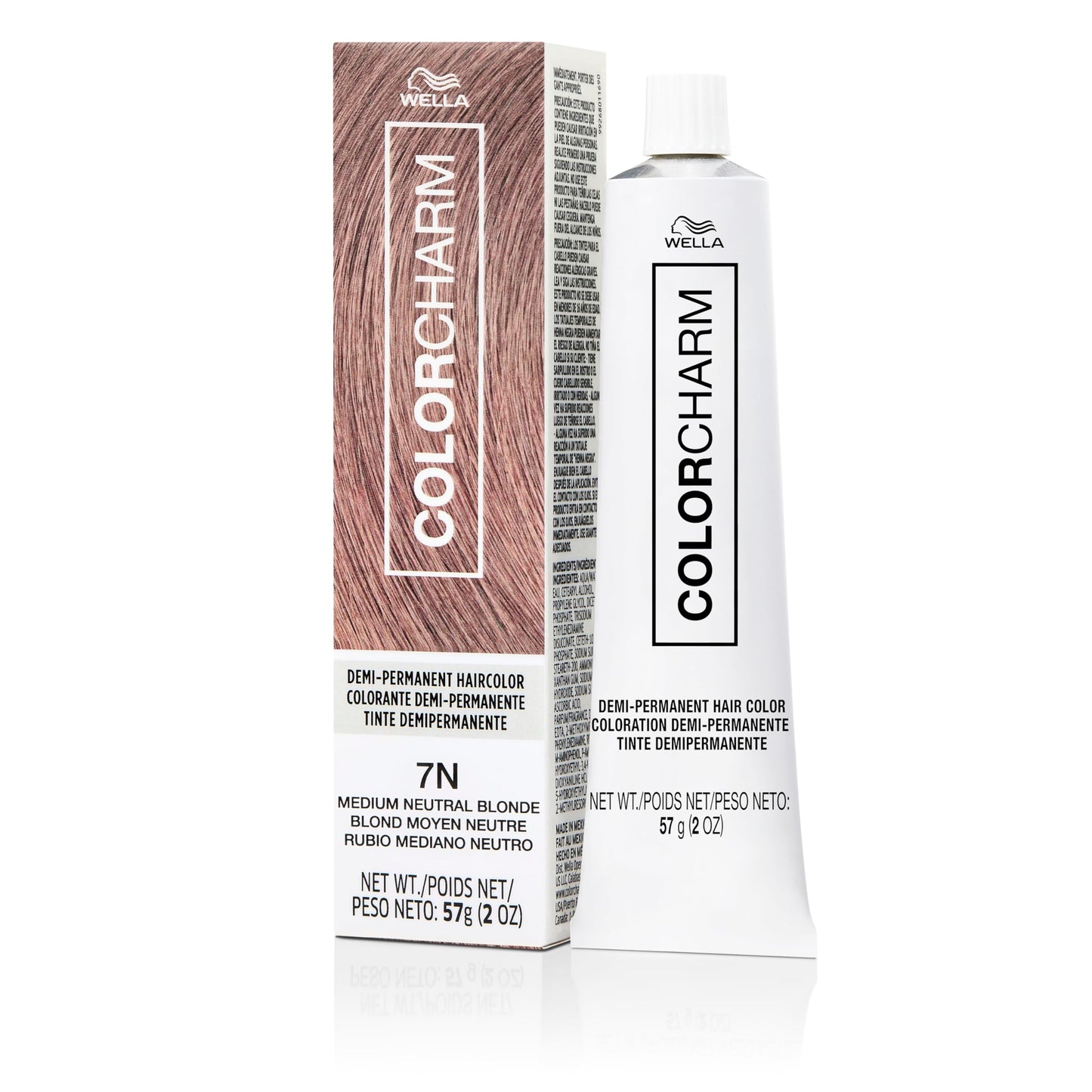 White Smoke COLORCHARM Demi Permanent Hair Color 7N Medium Neutral Blonde Gloss, Refresh & Tone 2 Fl Oz