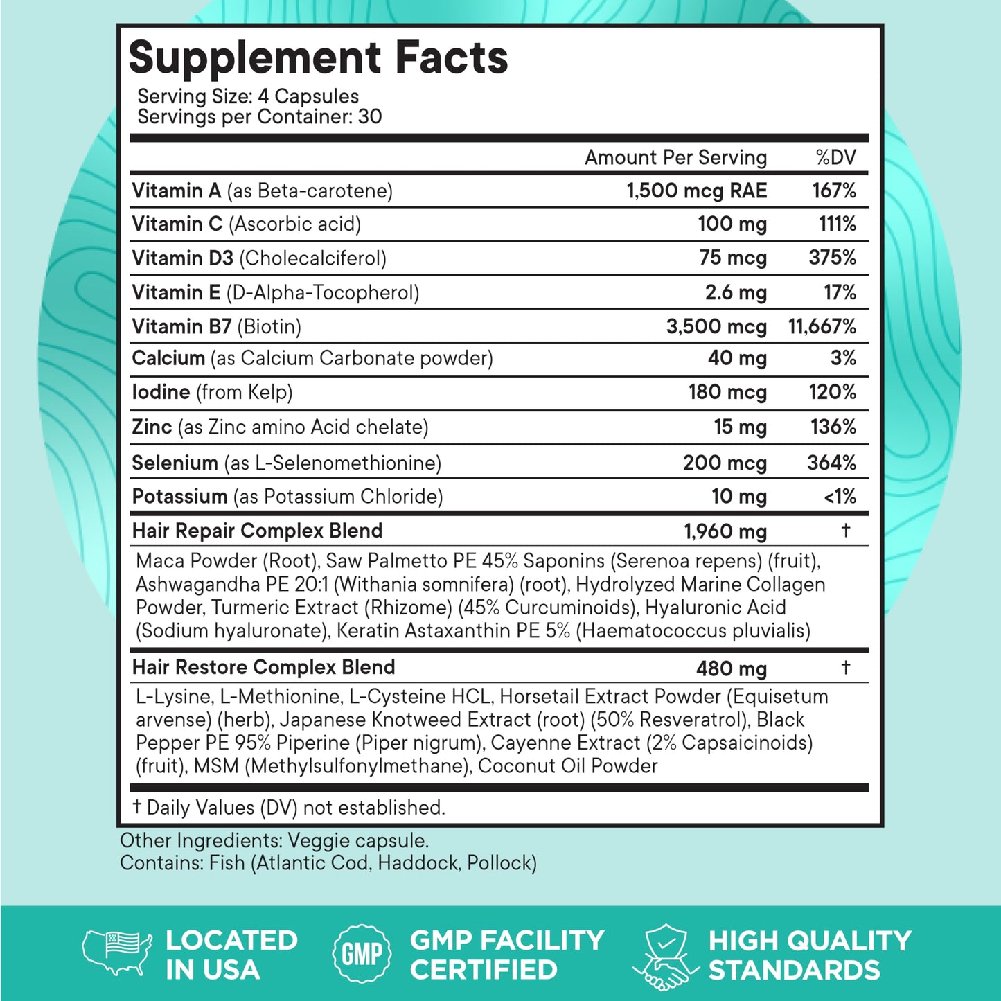 Light Gray Women's Balance Hair Growth Supplements, Ages 45 and Up, Customer Proven for Visibly Thicker Hair and Scalp Coverage, Soy-Free, Made with 26 Ingredients including Beta Carotenes - 2 Month Supply