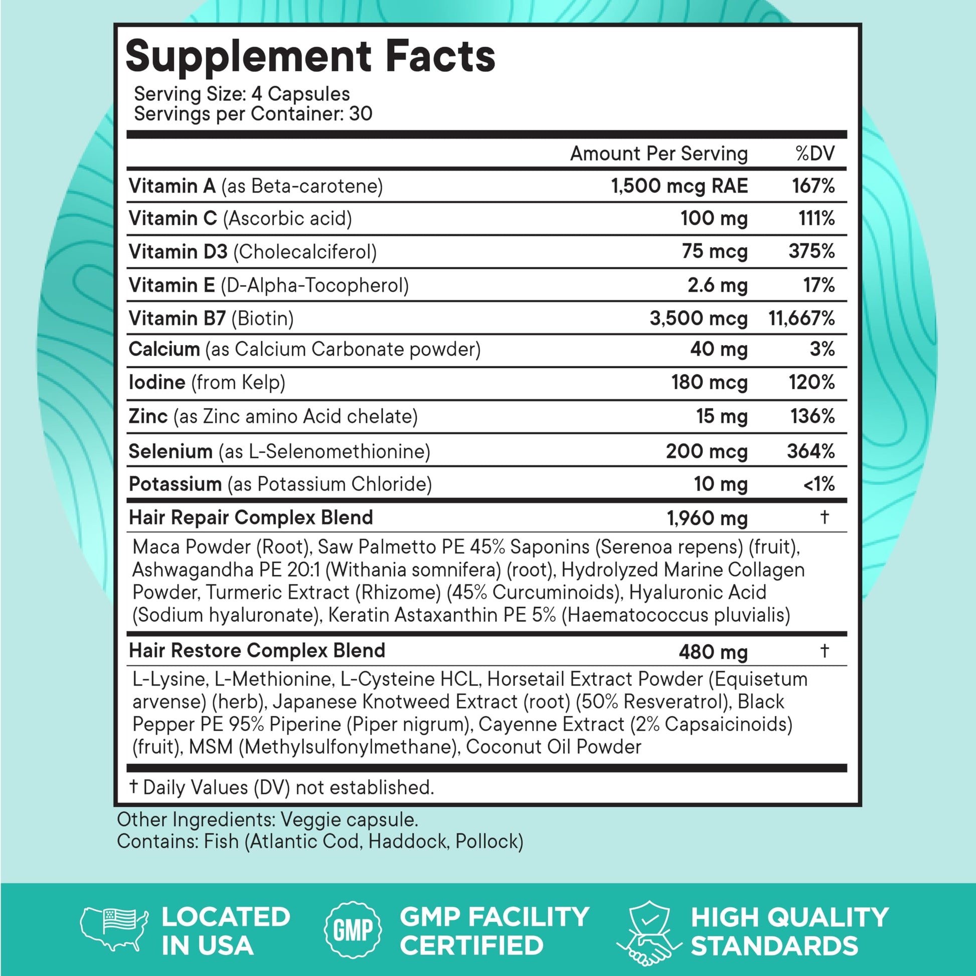 Light Gray Women's Balance Hair Growth Supplements, Ages 45 and Up, Customer Proven for Visibly Thicker Hair and Scalp Coverage, Soy-Free, Made with 26 Ingredients including Beta Carotenes - 2 Month Supply