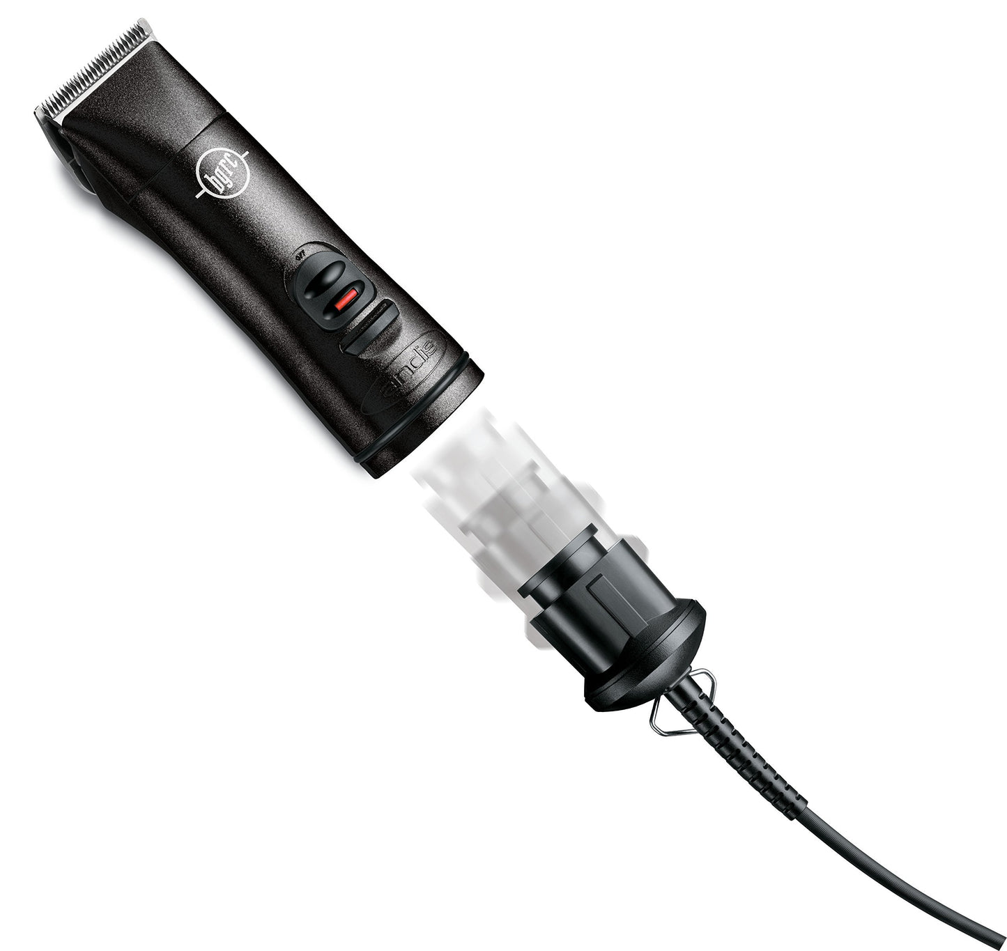 White Smoke Andis 63700 BGRC Hair Clipper with Detachable Blade, Black Matte