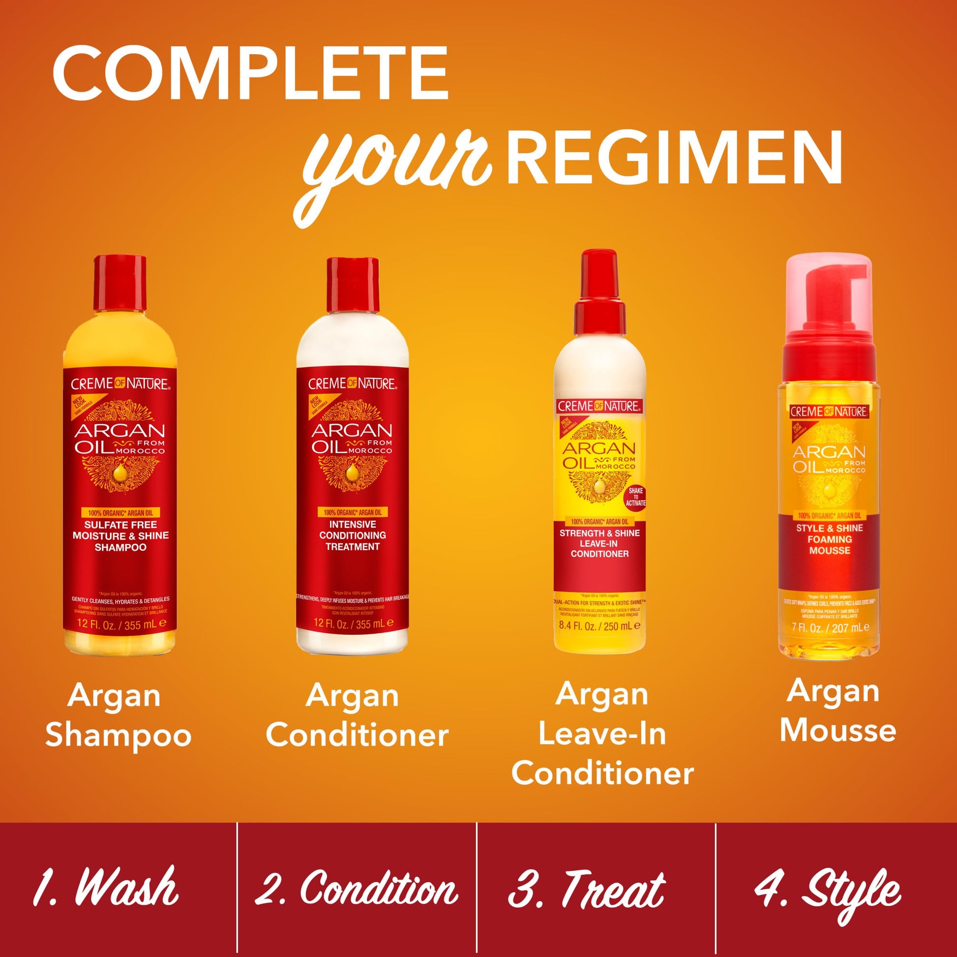Chocolate Creme of Nature Strength & Shine Leave-In Conditioner, Dual-Action Moisture & Protection, Infused with 100% Organic Argan Oil from Morocco, 8.45 fl oz